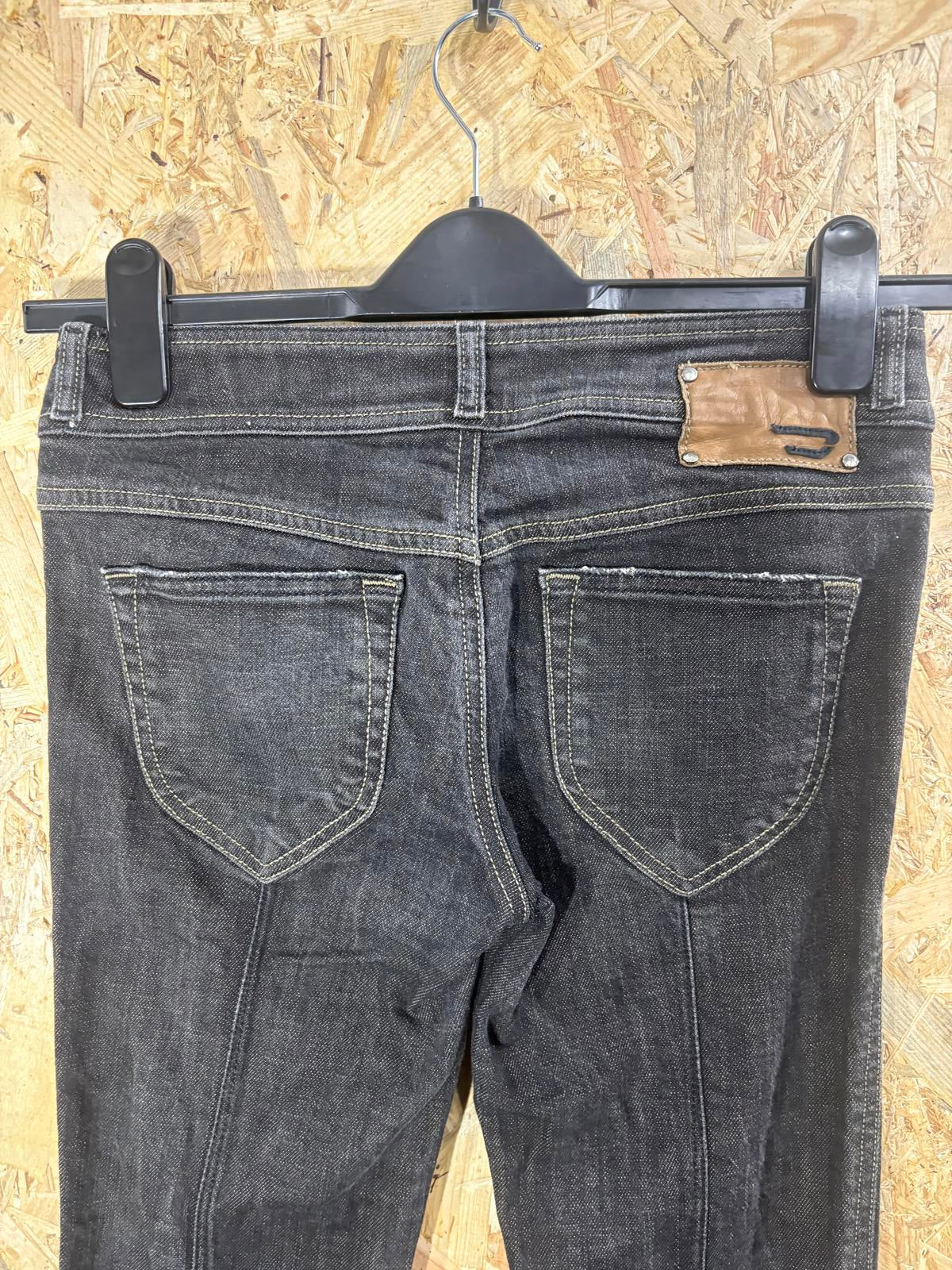 Diesel Rokket Black Bootcut Jeans W26 L32 Women Low Waist Rise 008DK Y2K Vintage