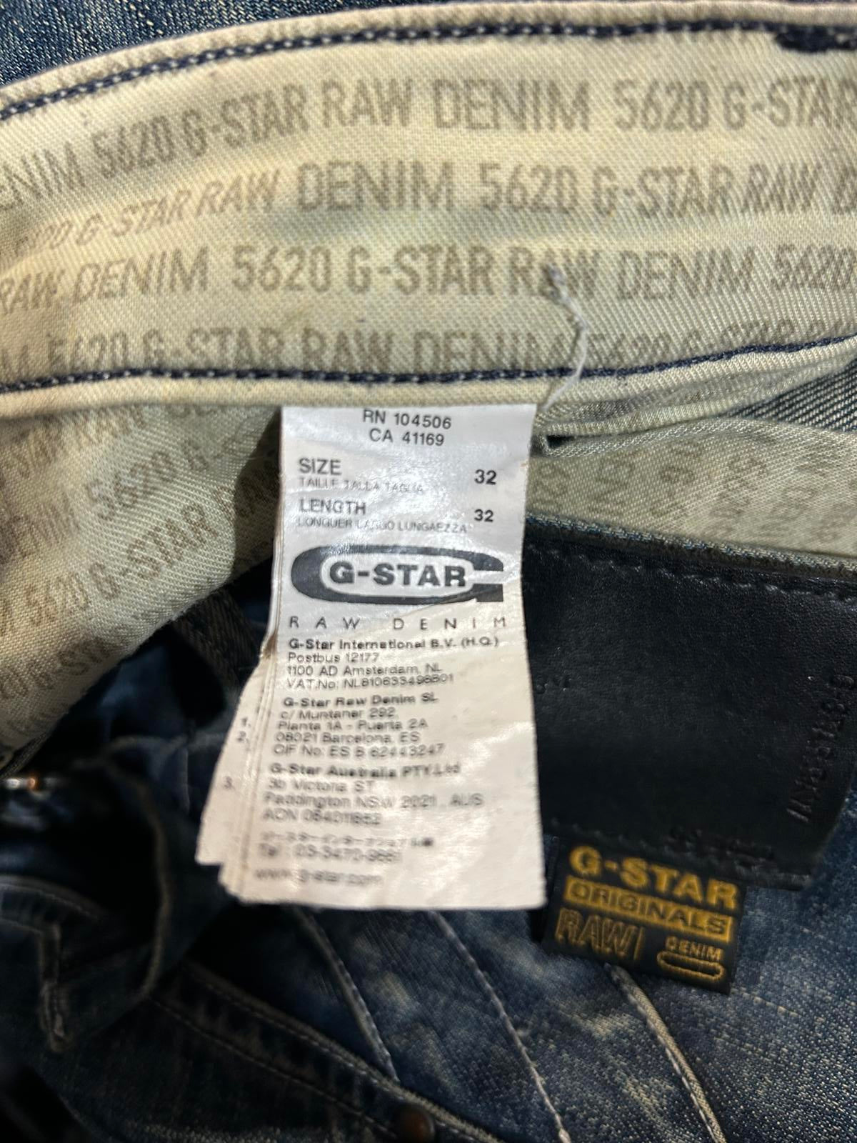 G-Star Elwood 3D Loose Jeans W32 L32 Men Buckle Back Cinch Blue Vintage Y2K