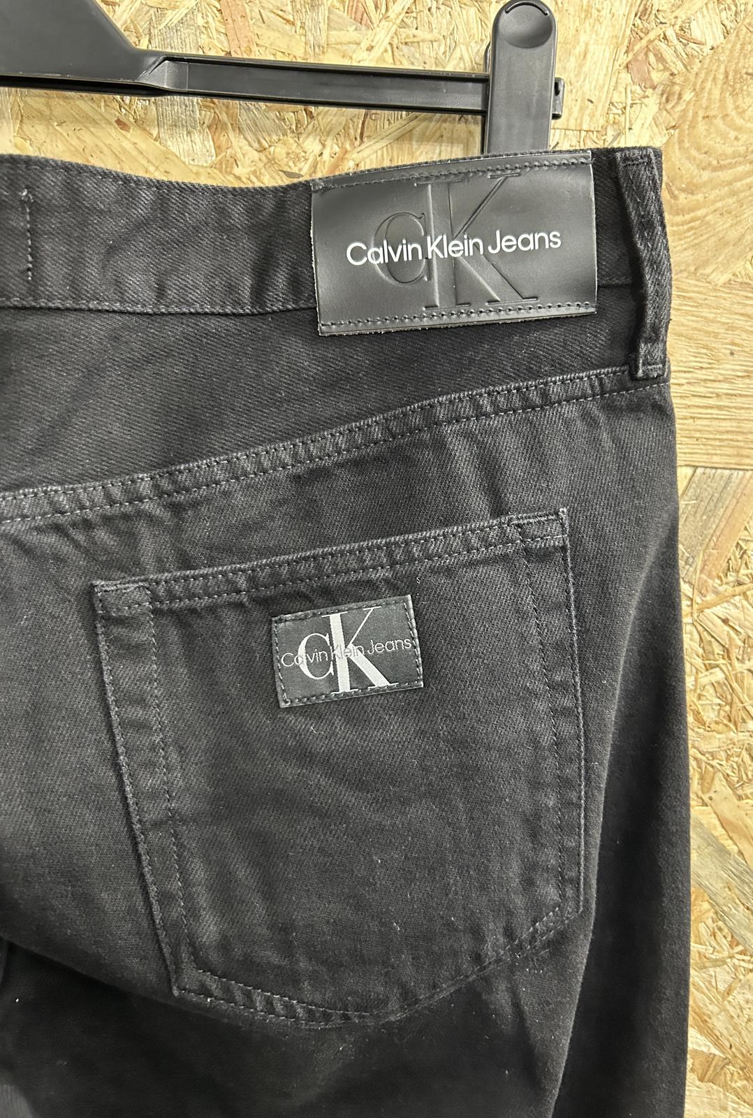 Calvin Klein Relaxed Fit Jeans W33 L32 Men Black 90s Straight Leg Denim Straight