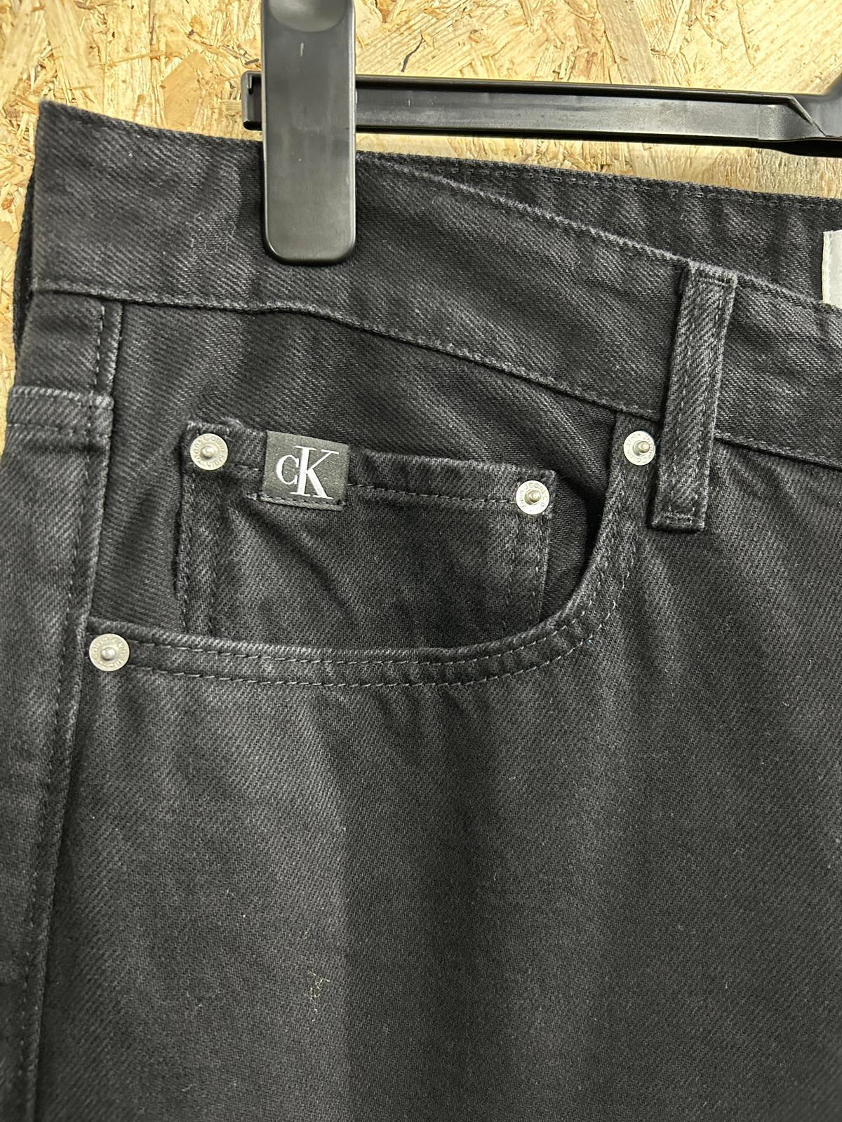 Calvin Klein Relaxed Fit Jeans W33 L32 Men Black 90s Straight Leg Denim Straight