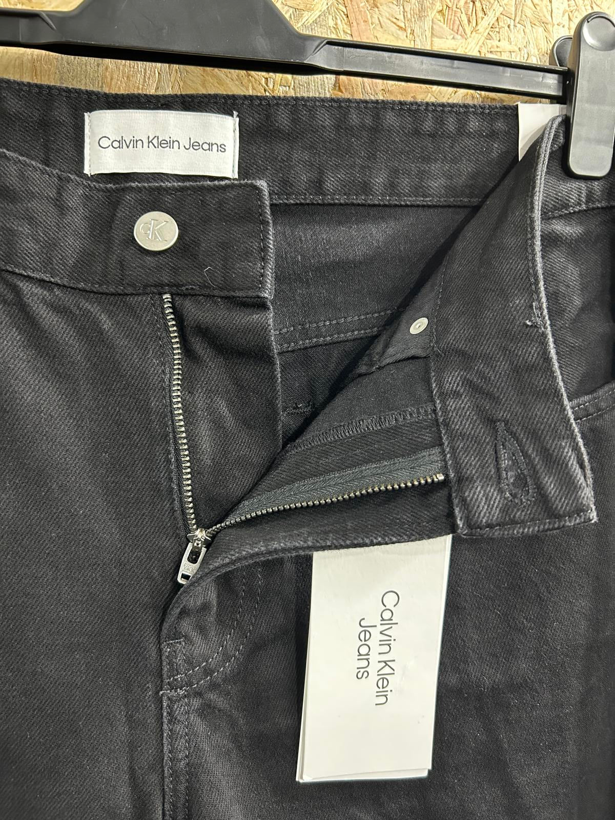 Calvin Klein Relaxed Fit Jeans W33 L32 Men Black 90s Straight Leg Denim Straight