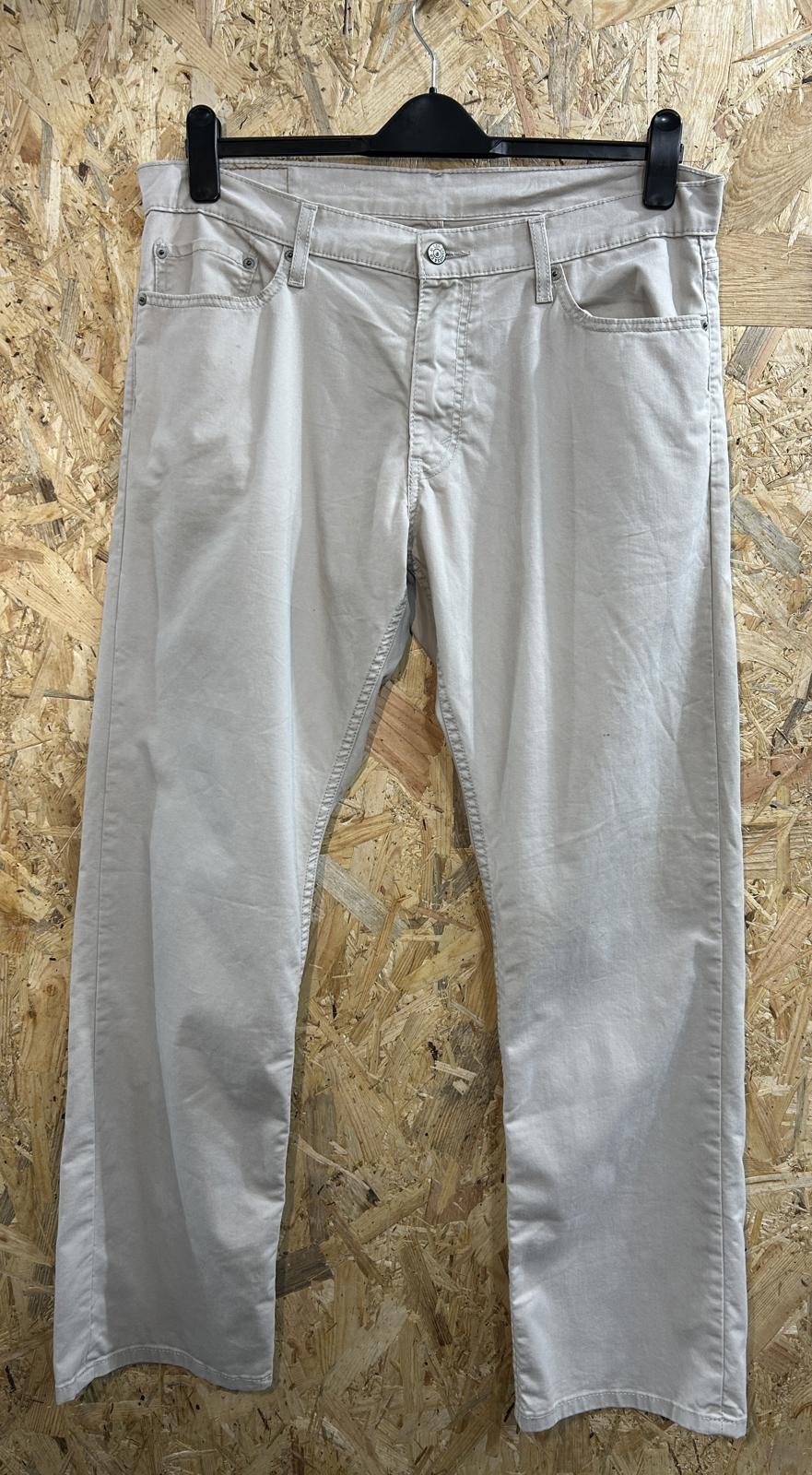 Levis 514 Stone Jeans W36 L32 Men Straight Fit Red Tab Chino Denim Beige Zip Fly