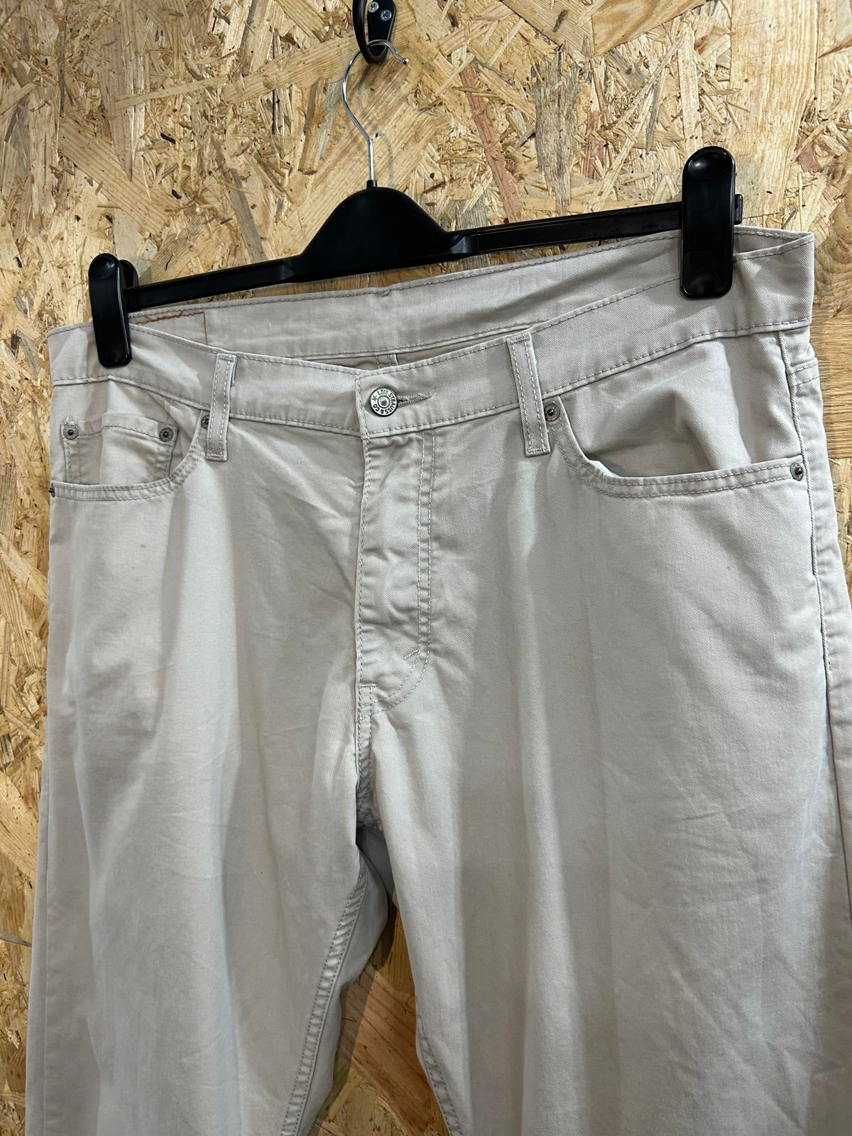 Levis 514 Stone Jeans W36 L32 Men Straight Fit Red Tab Chino Denim Beige Zip Fly