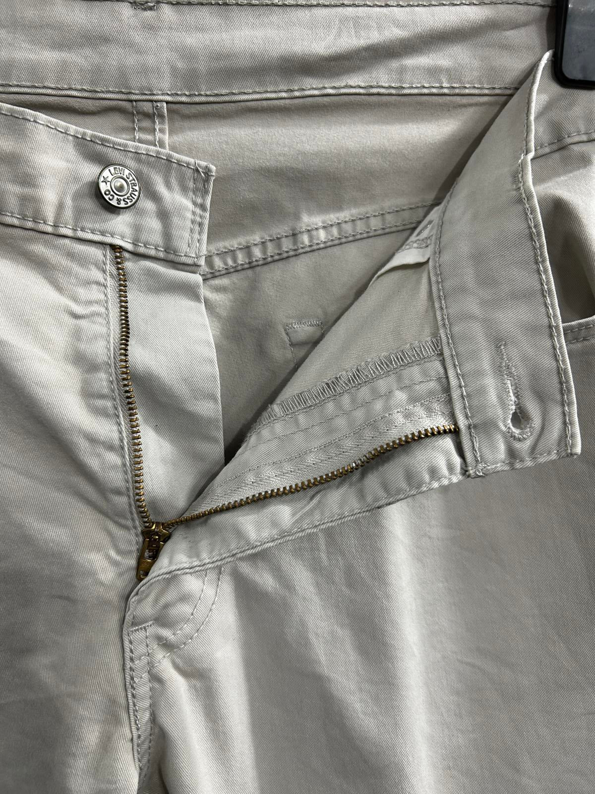 Levis 514 Stone Jeans W36 L32 Men Straight Fit Red Tab Chino Denim Beige Zip Fly