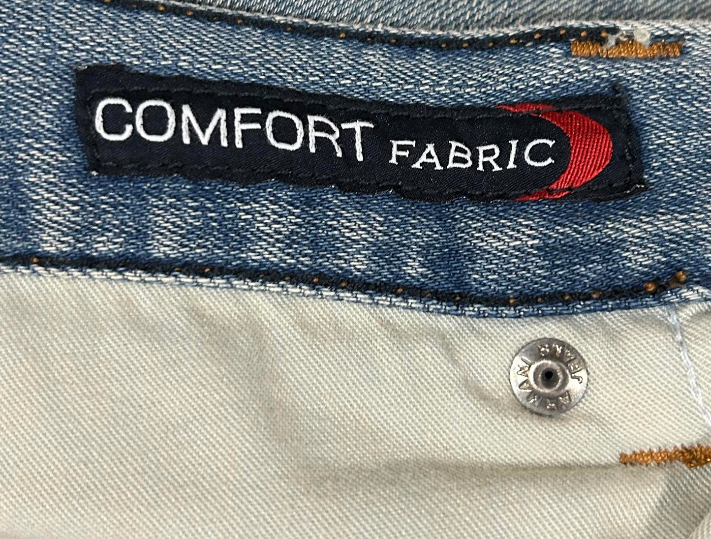 Vintage Armani Jeans W32 L32 Men Light Blue Stonewash Denim Straight Regular