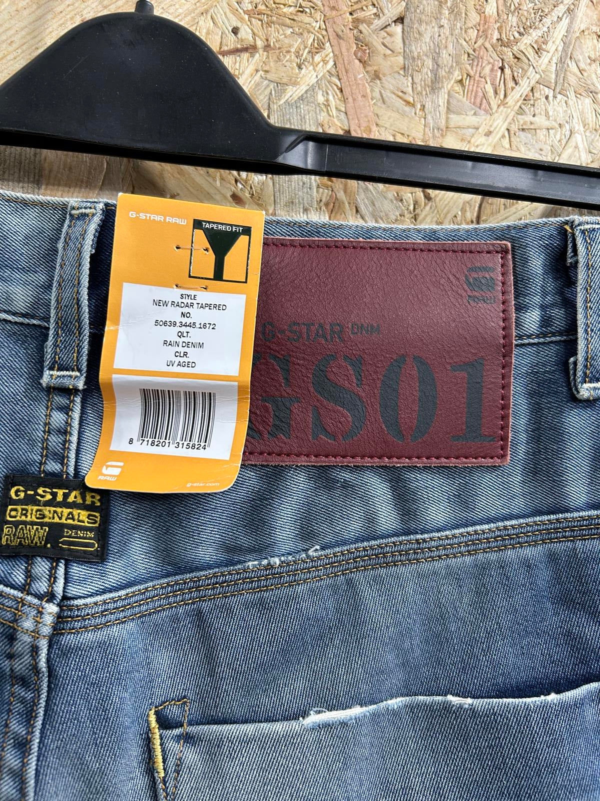 G-Star Radar Tapered Jeans W29 L32 Men Straight Leg Mid Blue Denim Italy Made