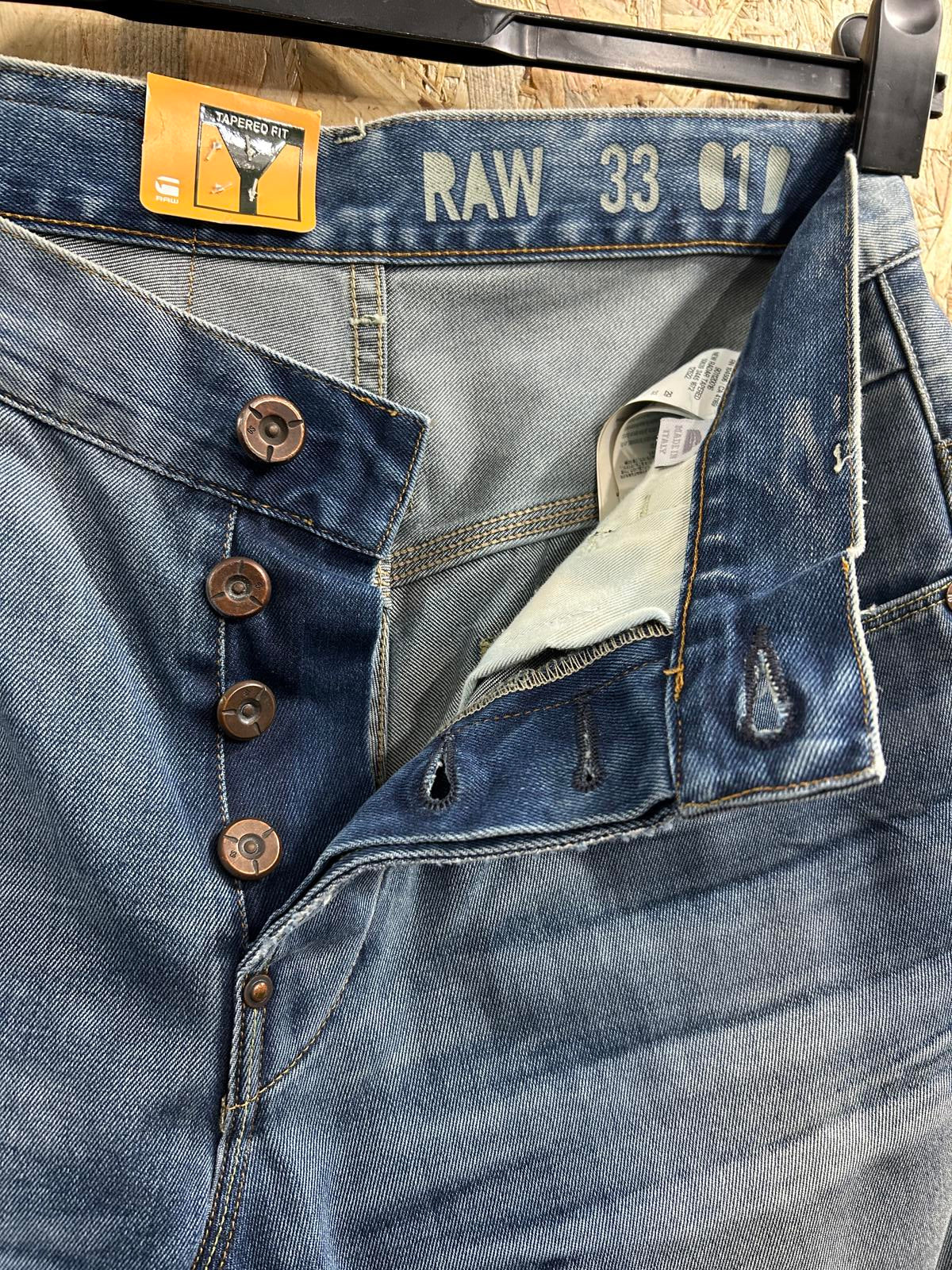 G-Star Radar Tapered Jeans W29 L32 Men Straight Leg Mid Blue Denim Italy Made
