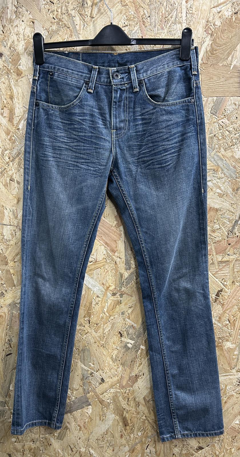 Levis 511 Slim Jeans W31 L32 Men Mid Blue Fades Straight Leg Red Tab Zip Fly
