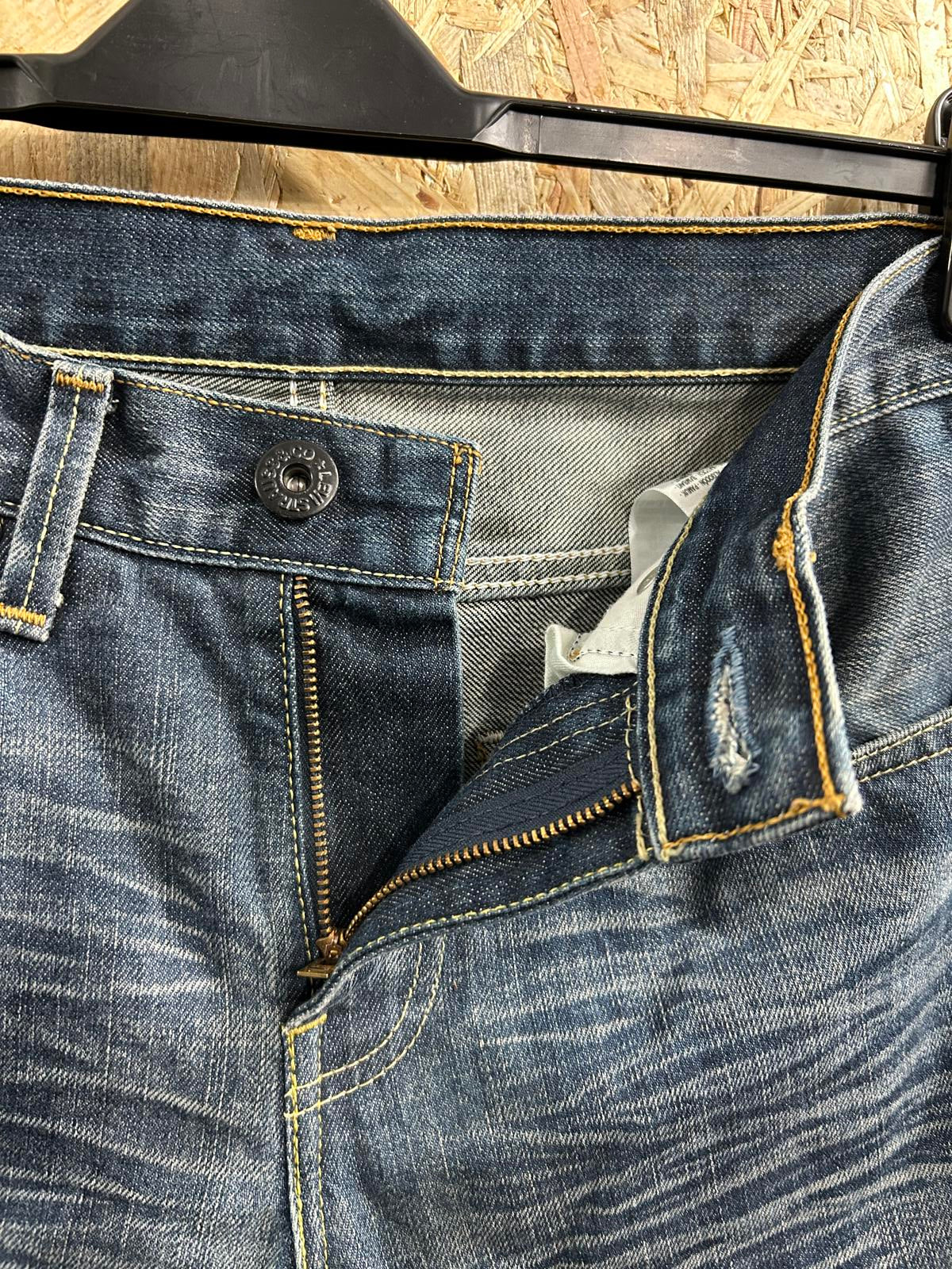 Levis 511 Slim Jeans W31 L32 Men Mid Blue Fades Straight Leg Red Tab Zip Fly