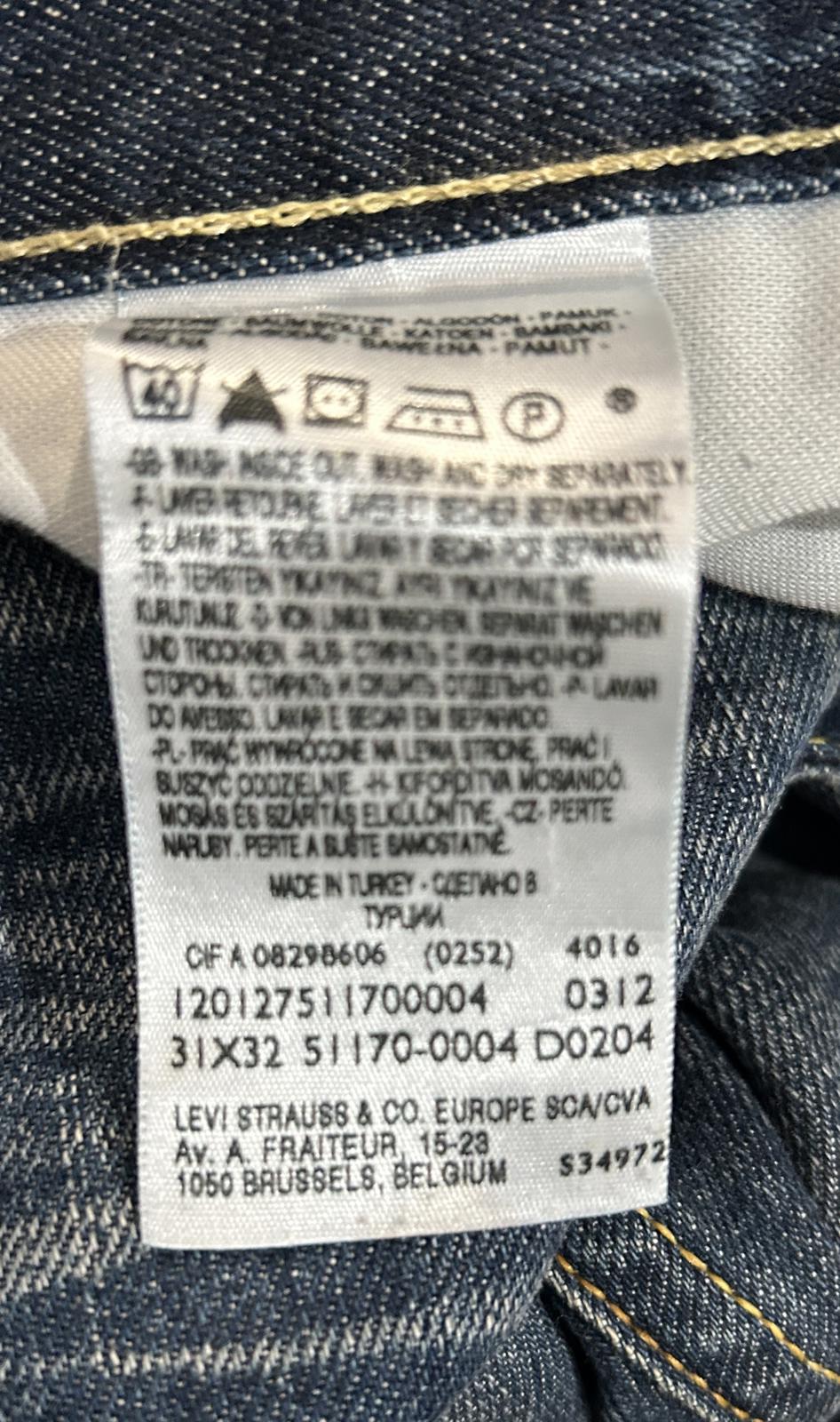 Levis 511 Slim Jeans W31 L32 Men Mid Blue Fades Straight Leg Red Tab Zip Fly