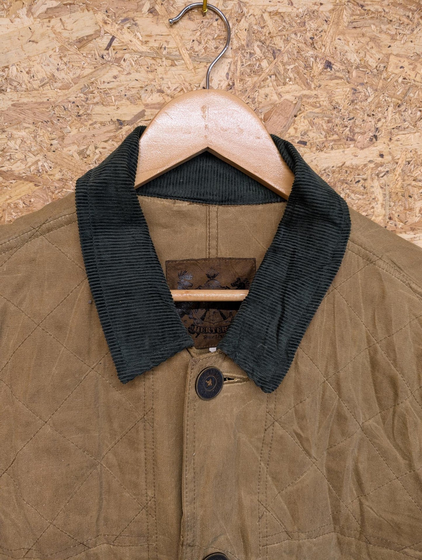 Herters Tin Cloth Jacket Men Large Waxed Packer Duck Canvas Tan Brown Coat