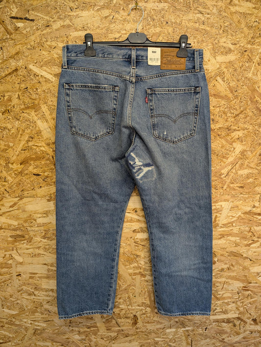 Levis 551z 1961 Jeans W34 Premium Big E Straight Relaxed Fit Distressed Blue