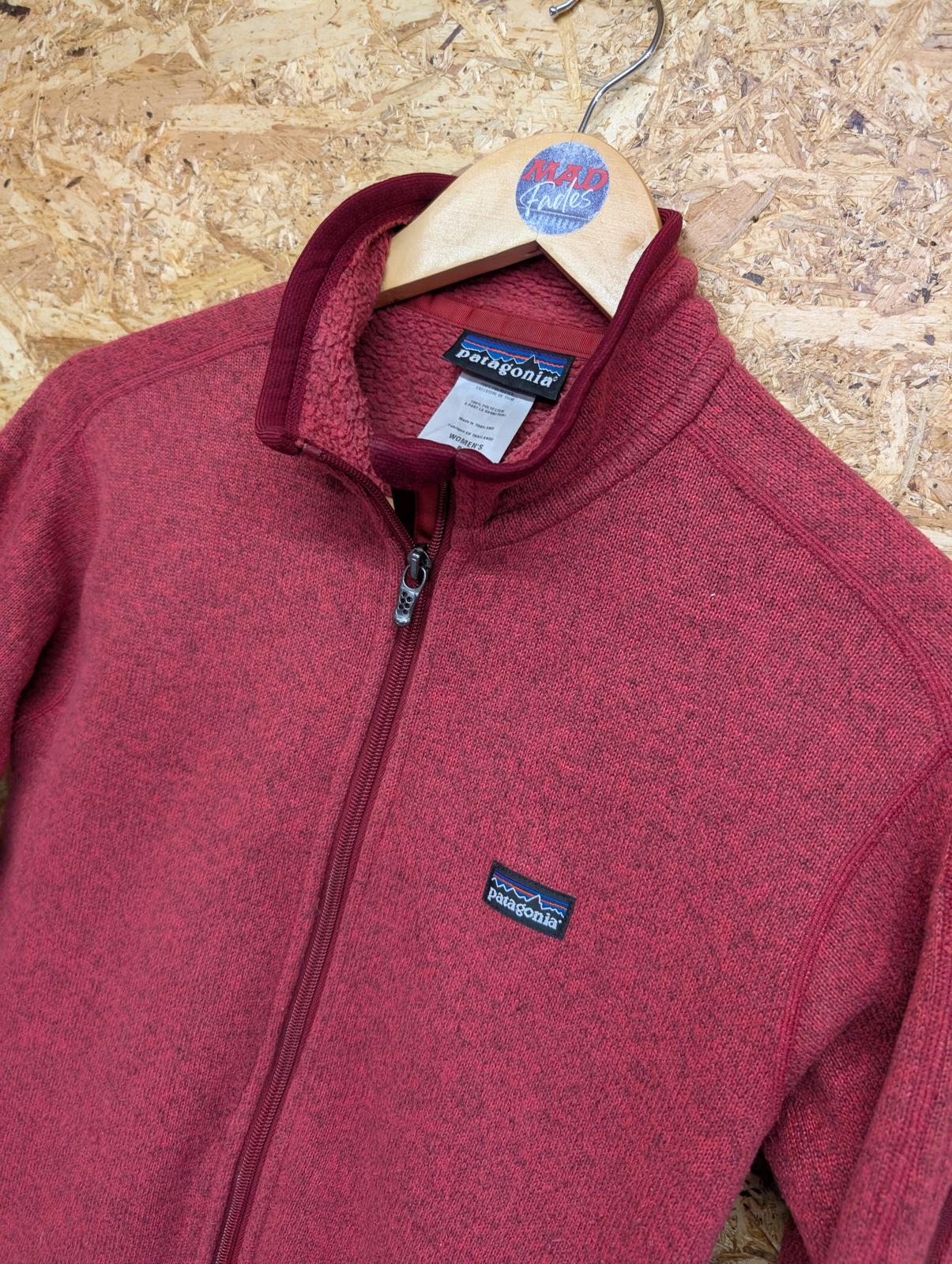Patagonia Better Sweater Fleece Womens Size Medium Red Synchilla Snap-T Hiking