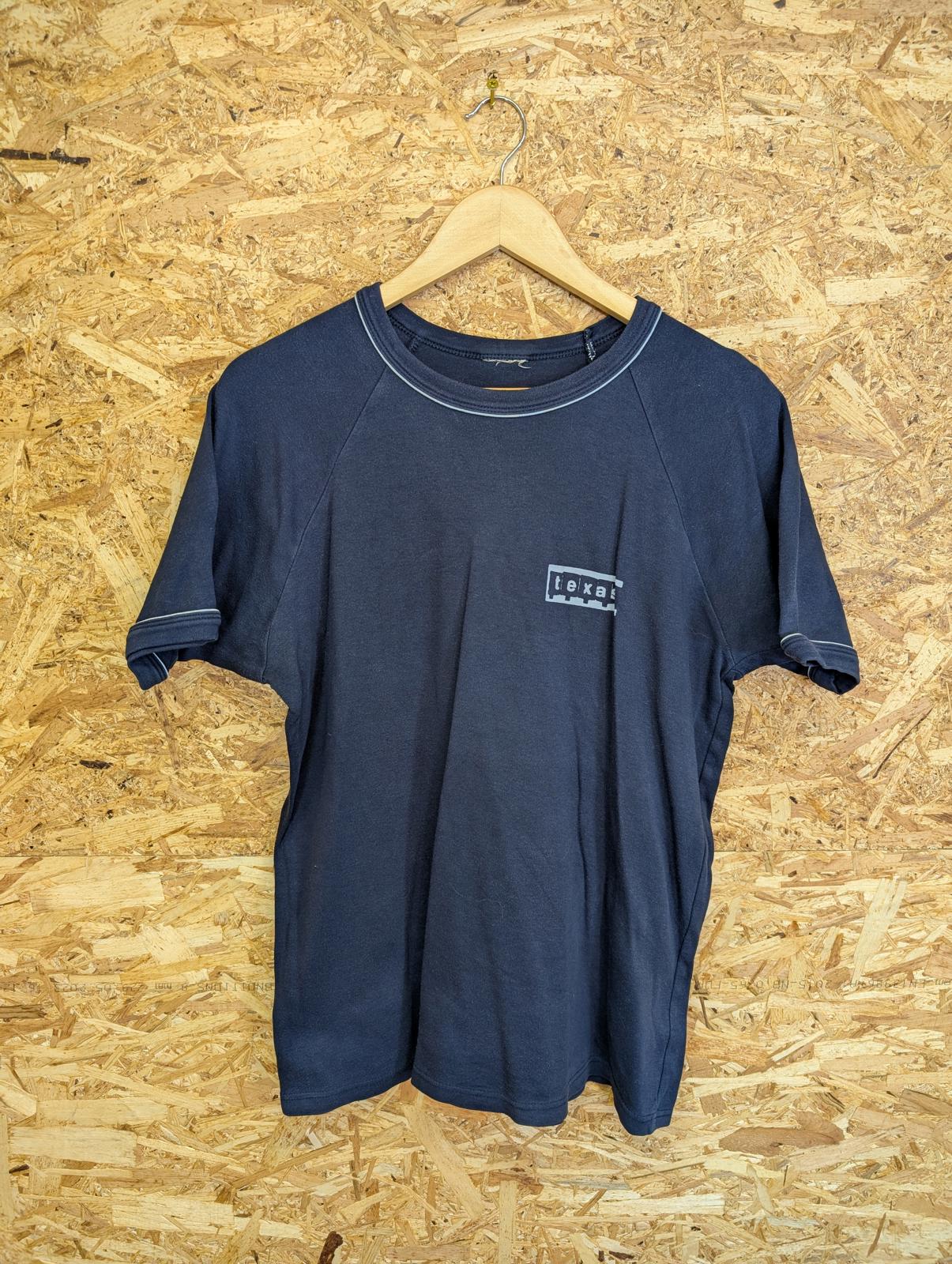 Texas Ringer T-Shirt Band Tour Staff Navy Blue Medium Vintage 90s Crew Neck
