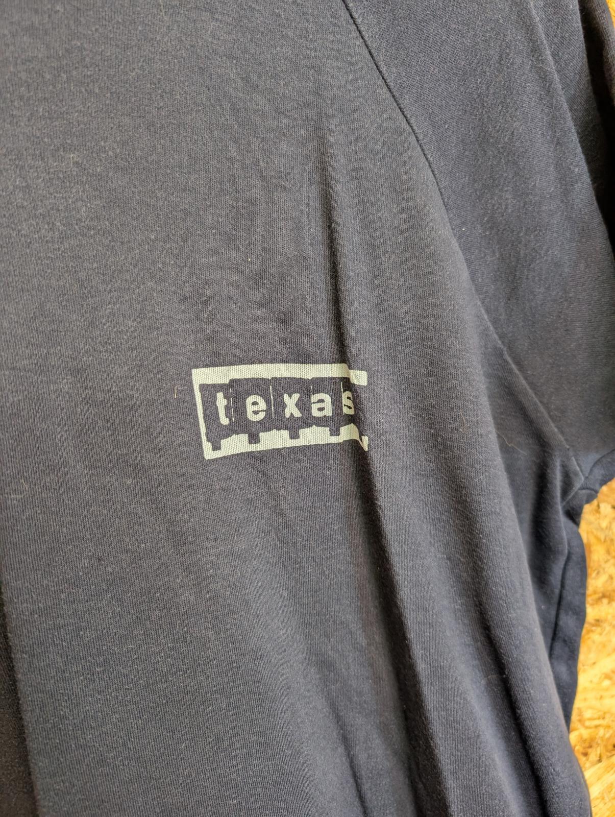 Texas Ringer T-Shirt Band Tour Staff Navy Blue Medium Vintage 90s Crew Neck
