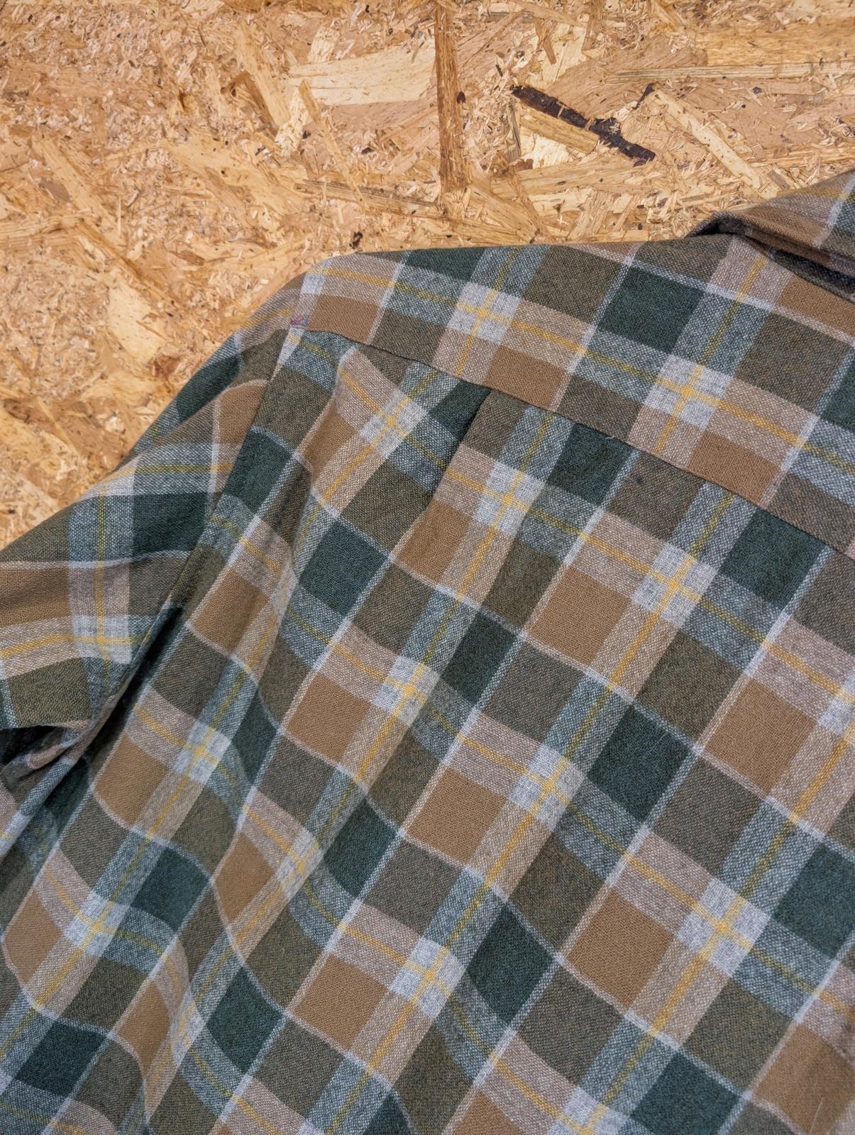 Pendleton Lodge Shirt Medium 15.5" Mens Brown Green Check Plaid Wool USA