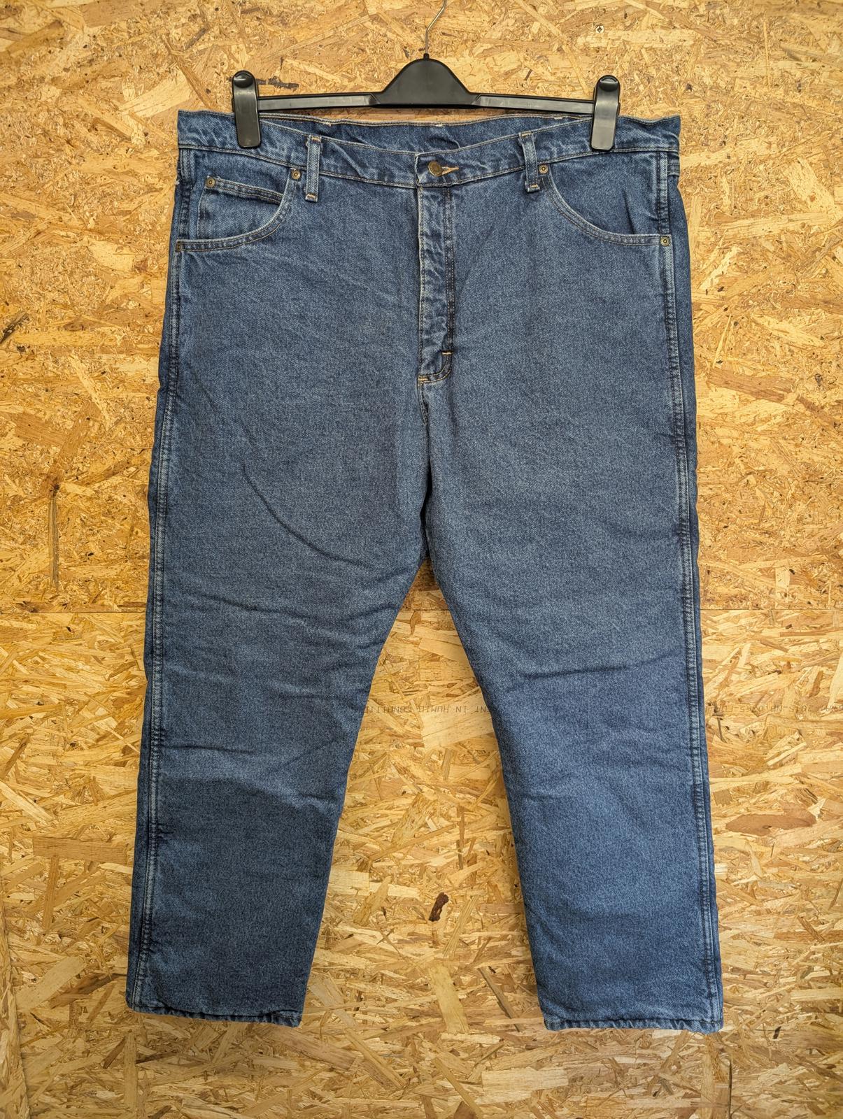 Wrangler Jeans W40 L30 Workwear Thermal Fleece Lined Blue Denim 90s Vintage