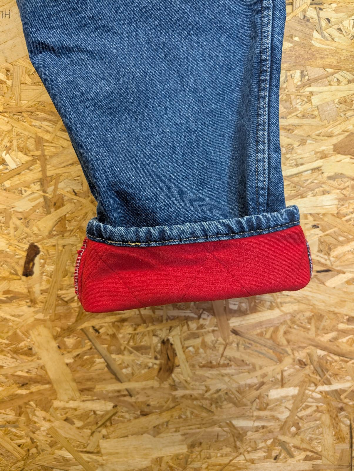 Wrangler Jeans W40 L30 Workwear Thermal Fleece Lined Blue Denim 90s Vintage
