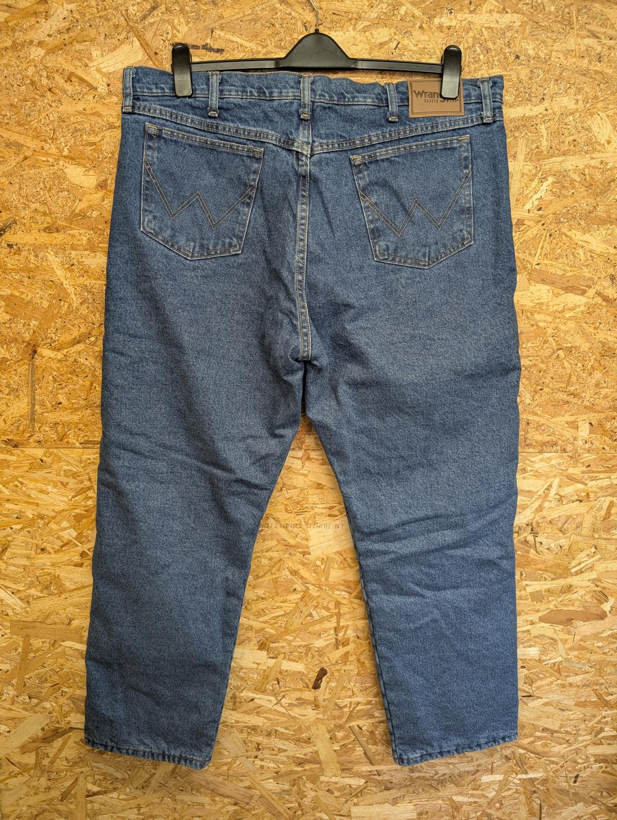 Wrangler Jeans W40 L30 Workwear Thermal Fleece Lined Blue Denim 90s Vintage