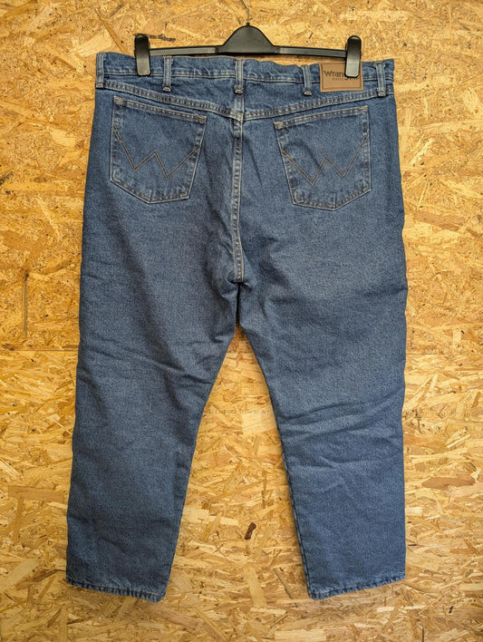 Wrangler Jeans W40 L30 Workwear Thermal Fleece Lined Blue Denim 90s Vintage