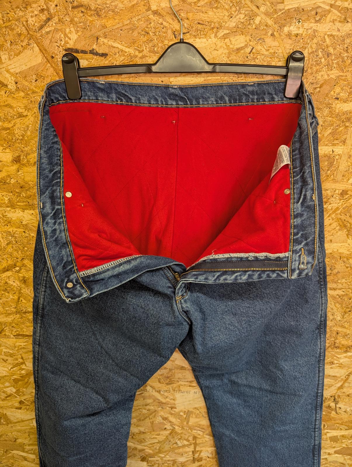 Wrangler Jeans W40 L30 Workwear Thermal Fleece Lined Blue Denim 90s Vintage