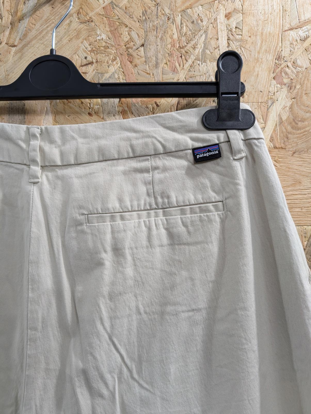 Patagonia Chino Trousers UK 14 W34 Women Cream Beige Cotton Wide Leg Relax Fit