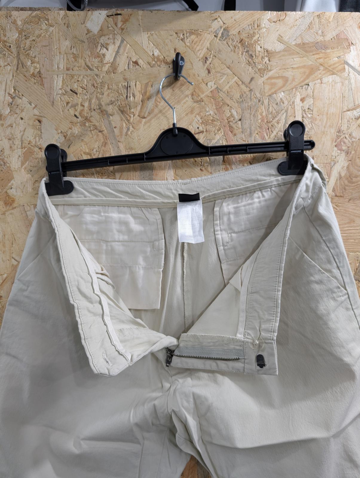 Patagonia Chino Trousers UK 14 W34 Women Cream Beige Cotton Wide Leg Relax Fit