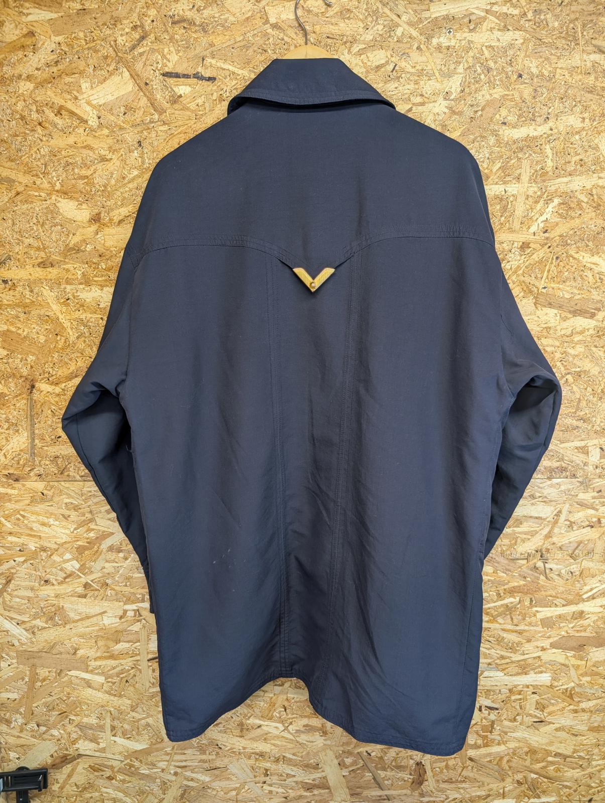 Vintage Versace Couture Jacket Medium 40 Men Navy Blue Made Italy 90s Gold Large