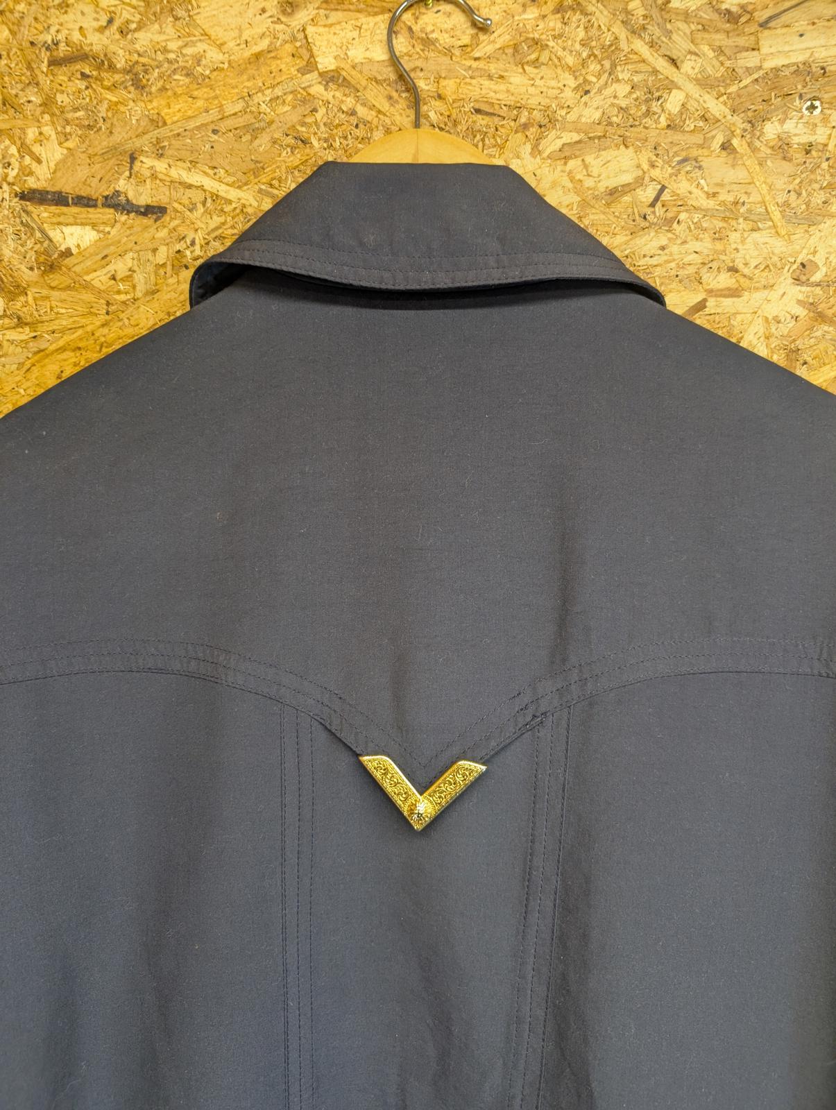 Vintage Versace Couture Jacket Medium 40 Men Navy Blue Made Italy 90s Gold Large