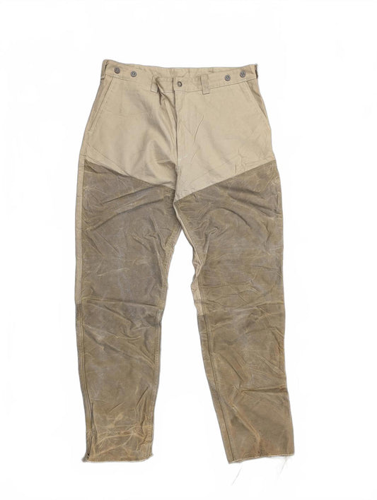 Filson 775 Brush Pants W38 Double Knee Tin Cloth Oil Trousers USA Made Bib Brace