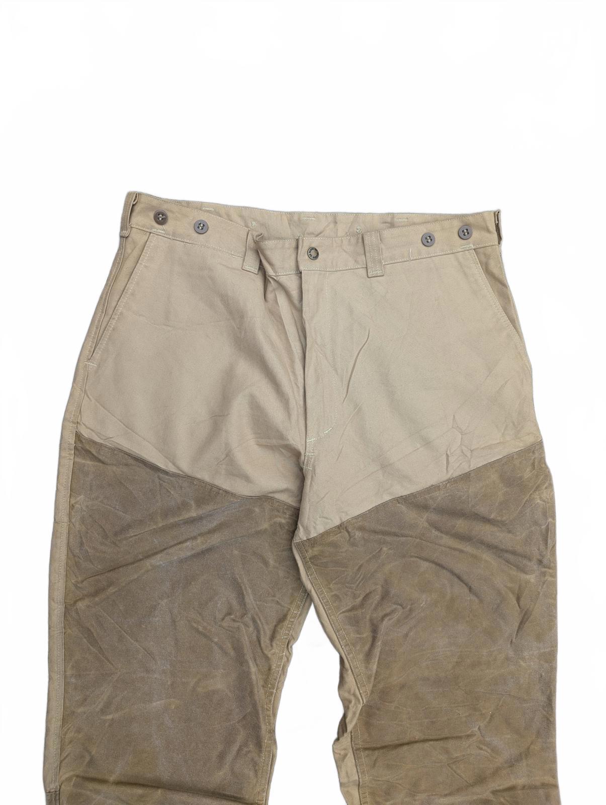 Filson 775 Brush Pants W38 Double Knee Tin Cloth Oil Trousers USA Made Bib Brace
