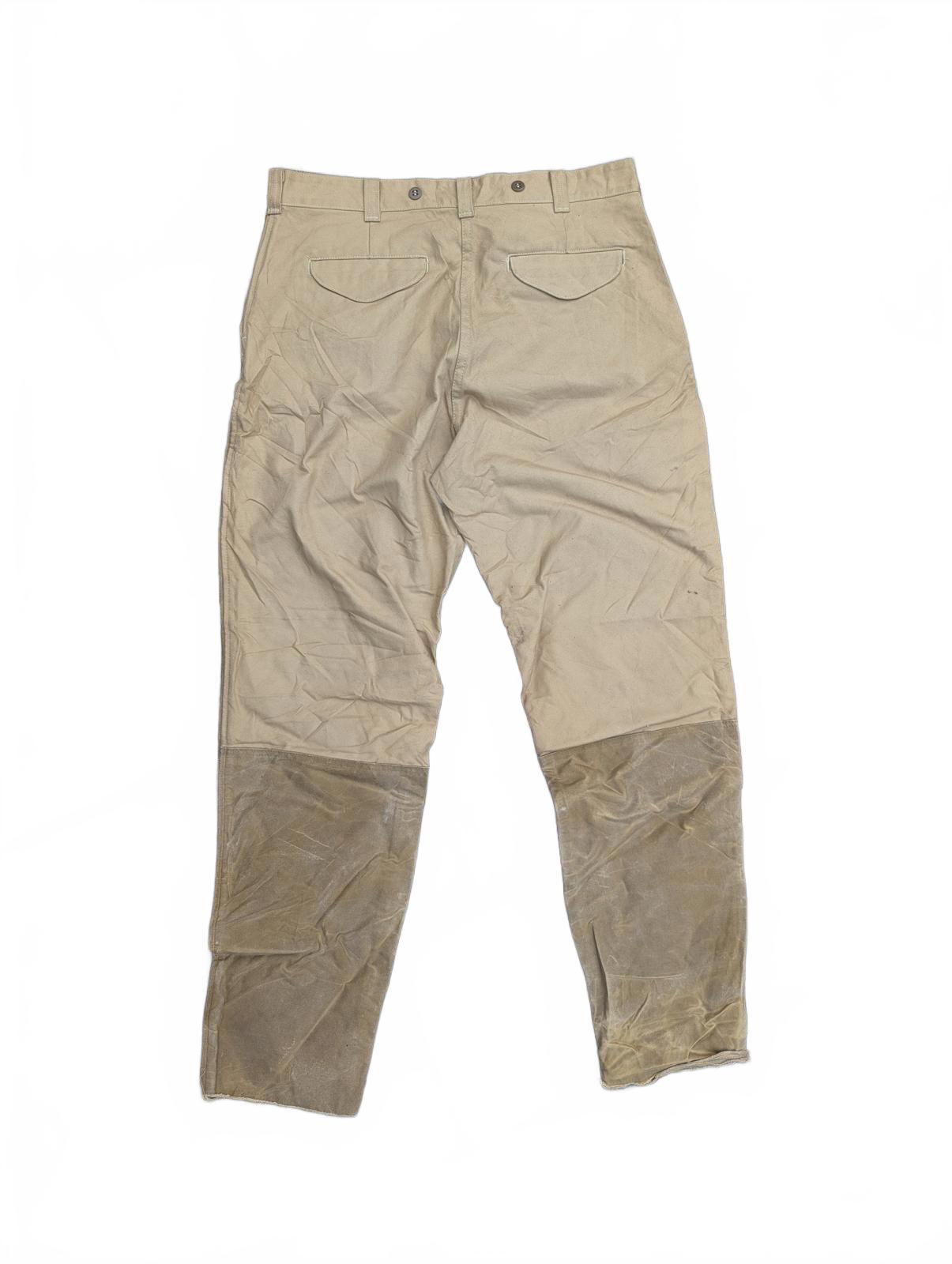 Filson 775 Brush Pants W38 Double Knee Tin Cloth Oil Trousers USA Made Bib Brace