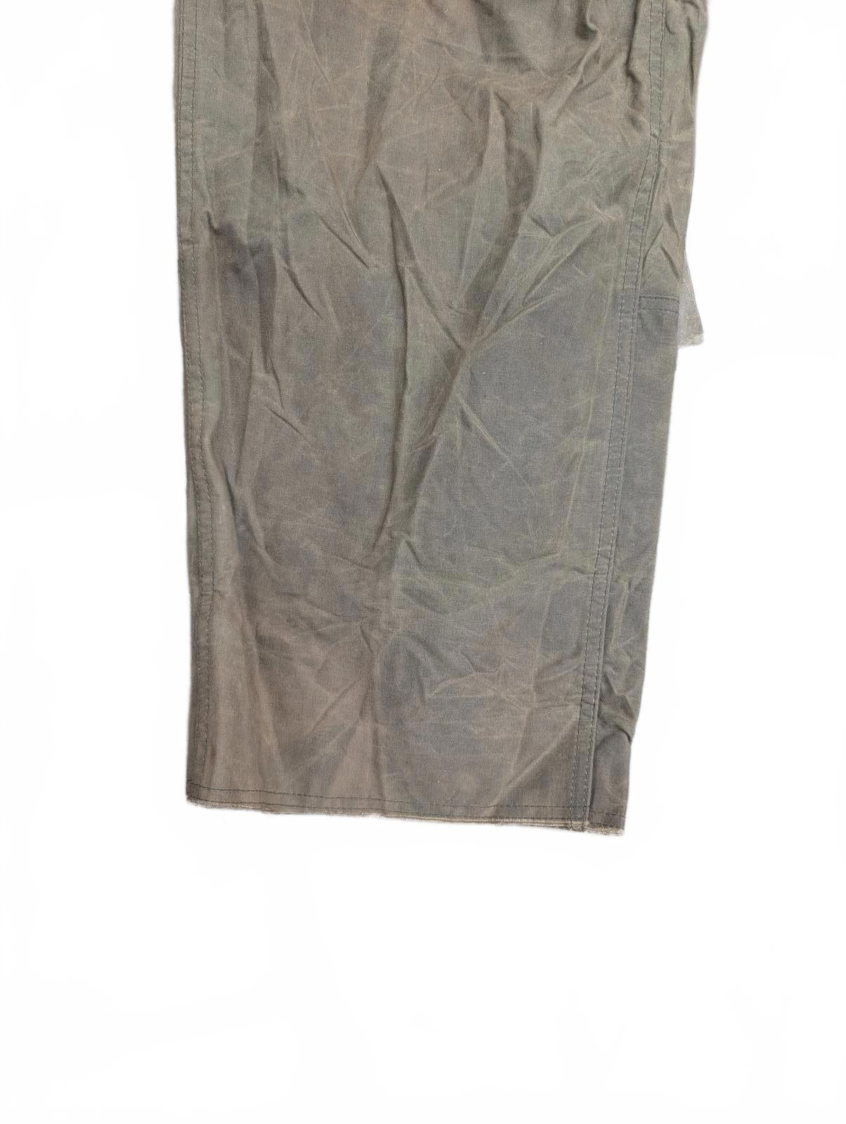 Filson Dungarees W44 Double Tin Cloth Oil Trousers USA Made Khaki Green Overalls