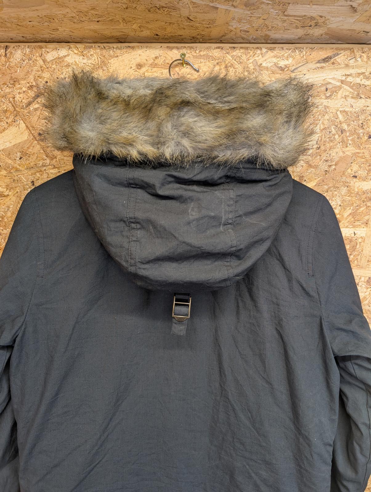 Filson Alaska Down Parka XS Women Hooded Goose Feather Black Coat Winter