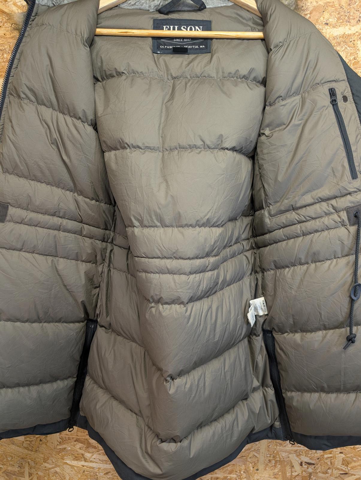 Filson Alaska Down Parka XS Women Hooded Goose Feather Black Coat Winter