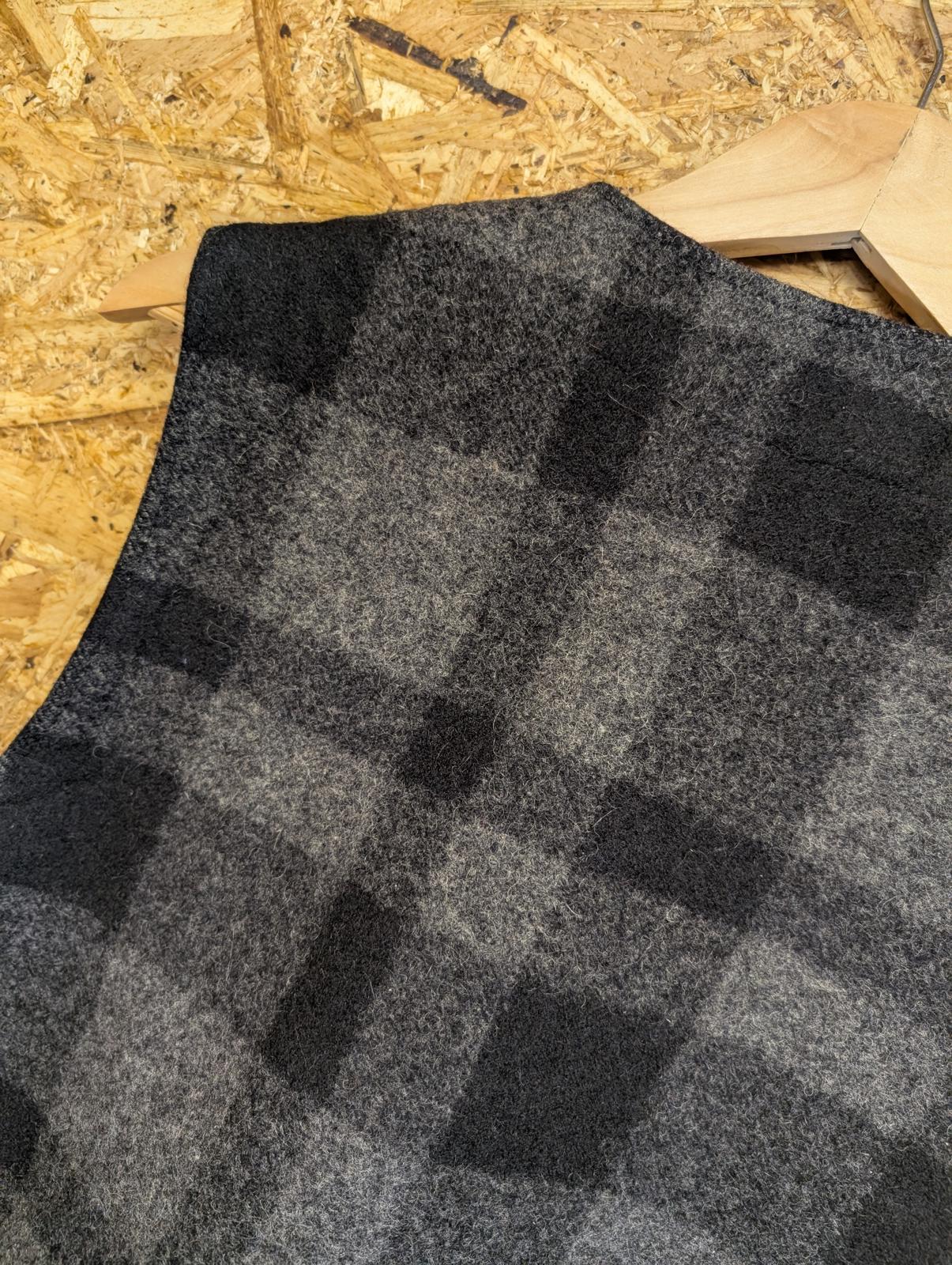 Filson Grey Black Check Mackinaw Vest Men XL 44 Men Thick Wool Gilet Body Warmer