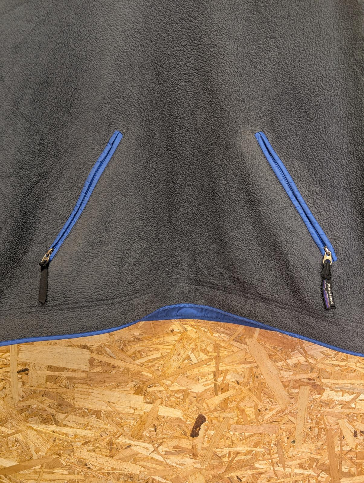 Vintage 1994 USA Patagonia Fleece Medium Men Grey Blue Snap-T Zip Pockets