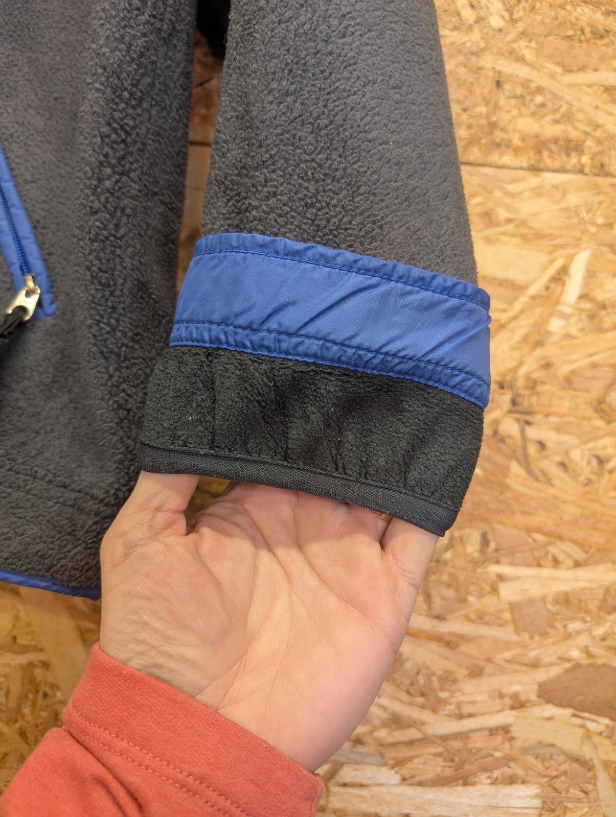 Vintage 1994 USA Patagonia Fleece Medium Men Grey Blue Snap-T Zip Pockets