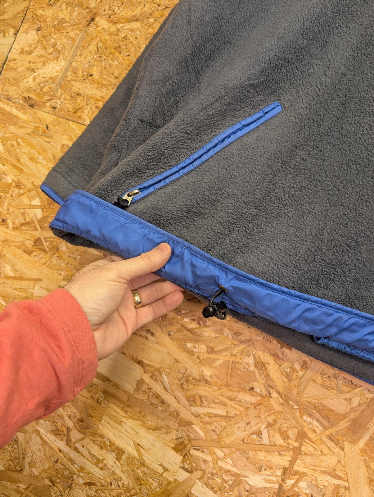 Vintage 1994 USA Patagonia Fleece Medium Men Grey Blue Snap-T Zip Pockets