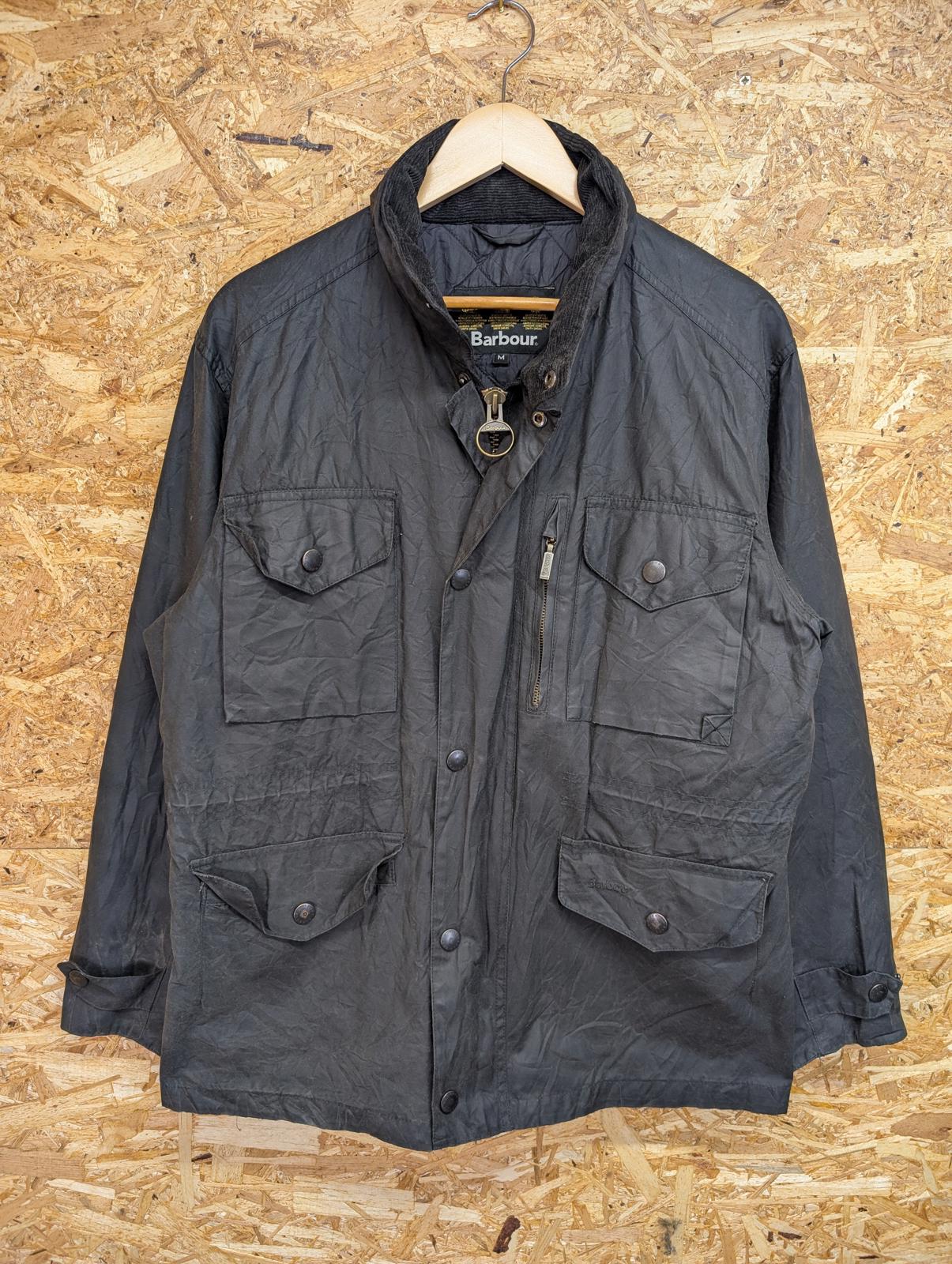 Barbour International Wax Sapper Jacket Medium Men England Padded Black Cord