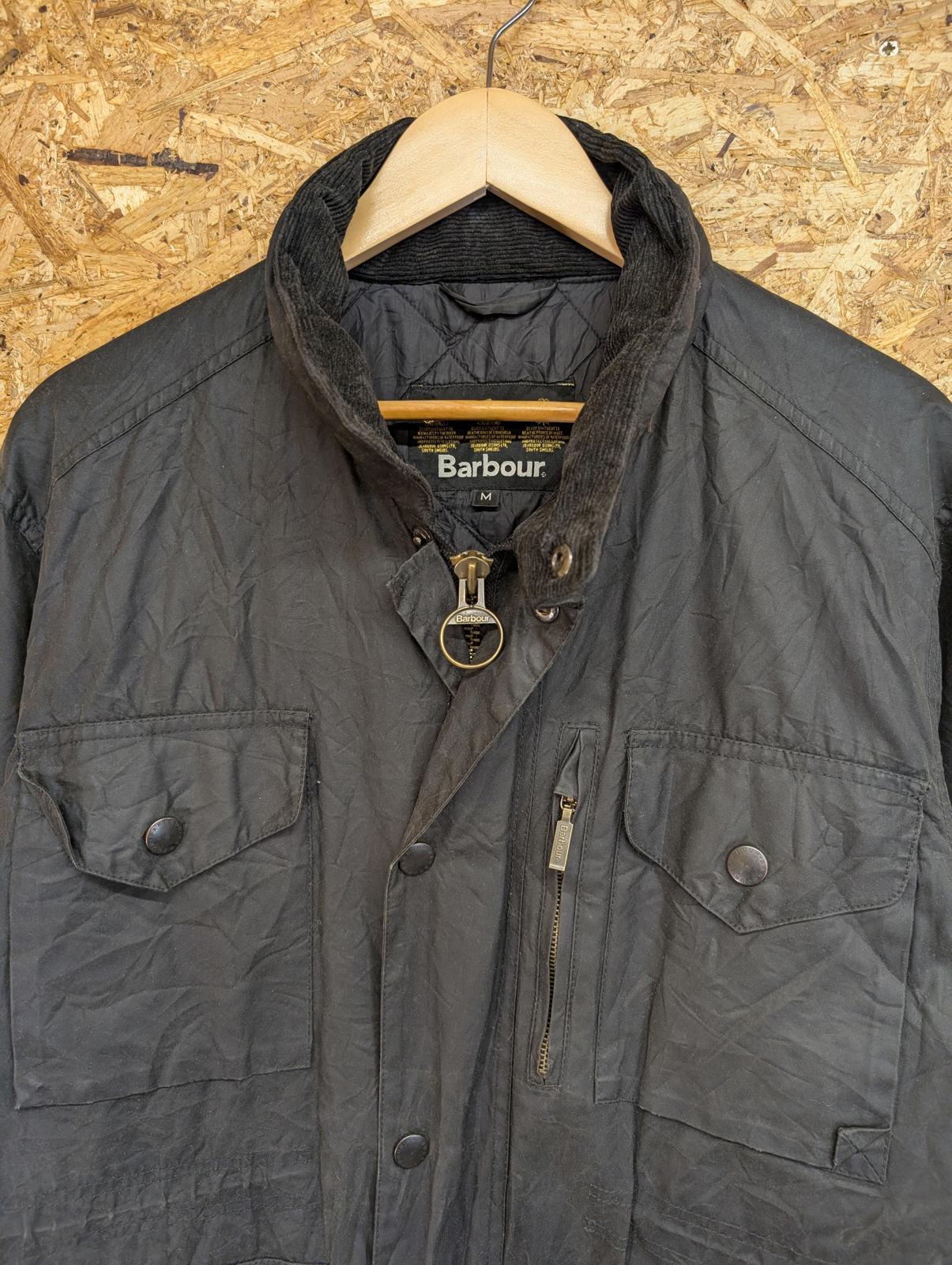 Barbour International Wax Sapper Jacket Medium Men England Padded Black Cord