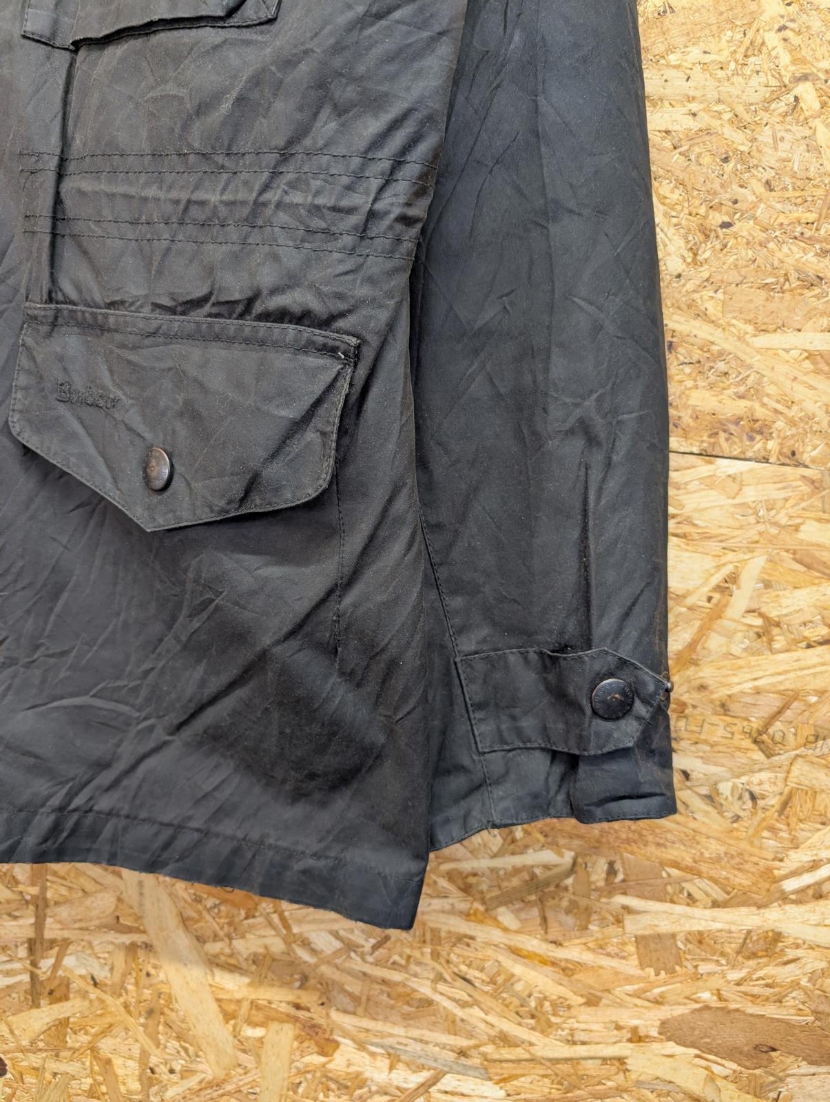 Barbour International Wax Sapper Jacket Medium Men England Padded Black Cord