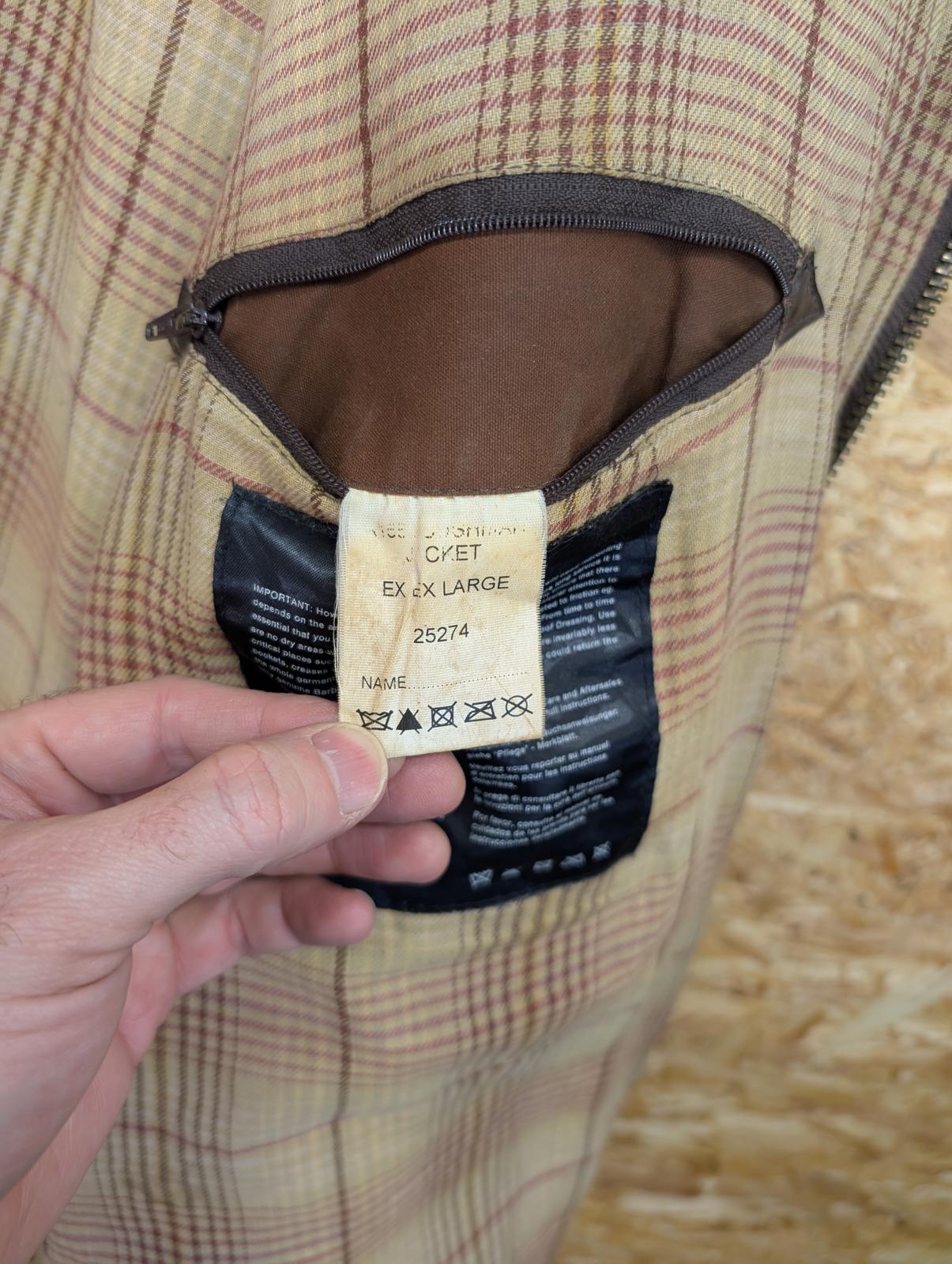 Barbour Bushman Brown Wax Jacket XXL Padded Men England Tartan Leather Collar