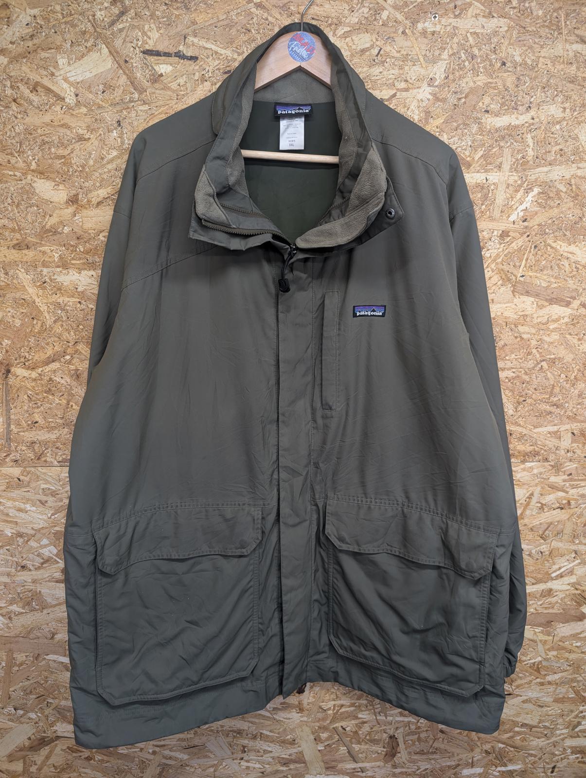 Patagonia Battersea Jacket XXL Men Waterproof Zip Coat Khaki Green Parka
