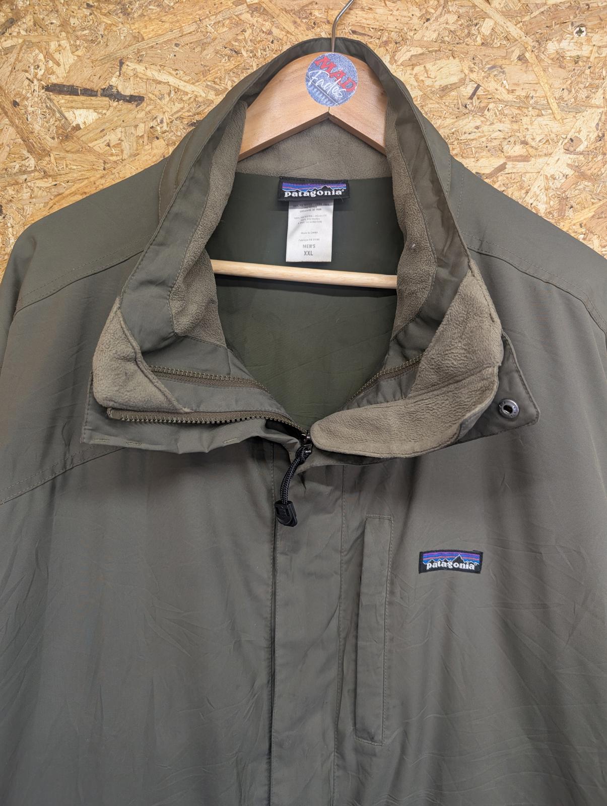 Patagonia Battersea Jacket XXL Men Waterproof Zip Coat Khaki Green Parka
