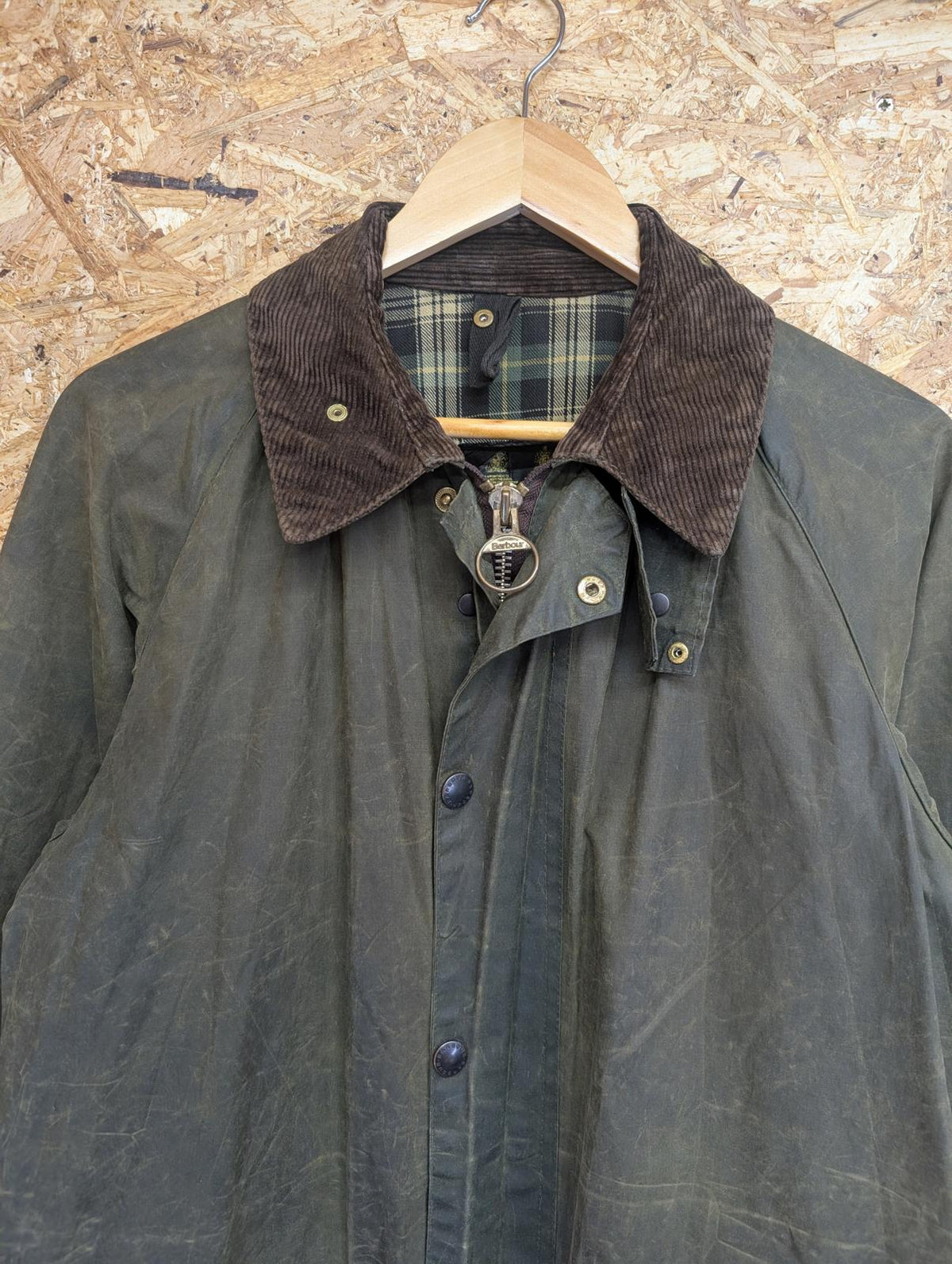Vintage Barbour Gamefair Jacket Medium Men C38 Sage Green Wax Cotton 80s A123