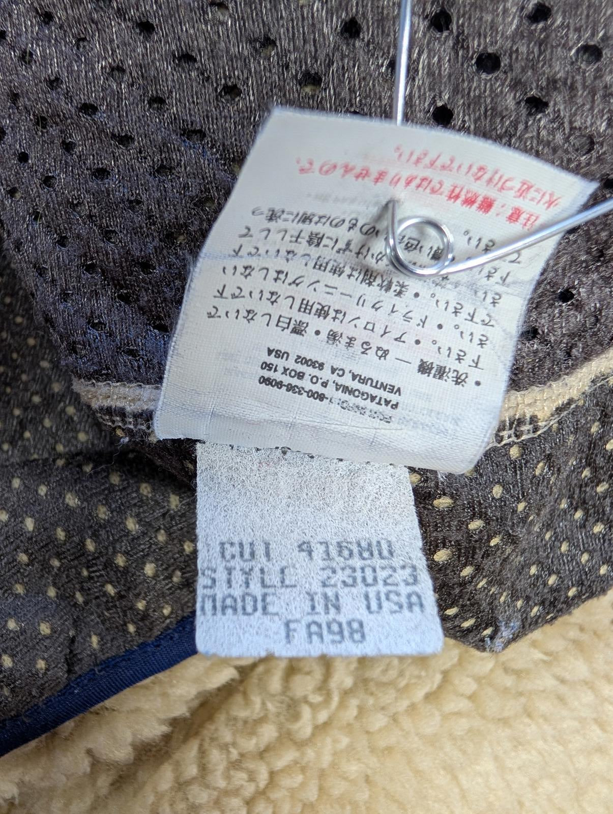 Patagonia Retro X Deep Pile Fleece Large Men 90s USA Oatmeal Sherpa Full Zip