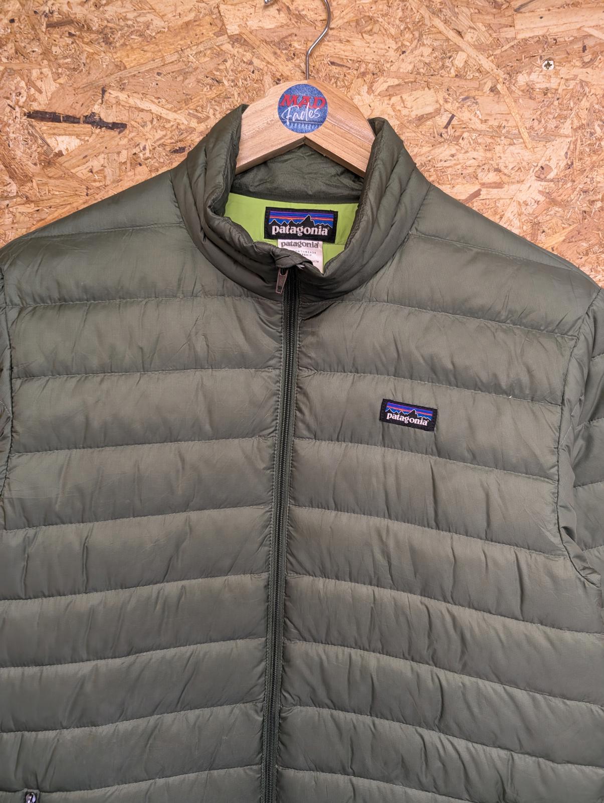 Patagonia Down Sweater Puff Jacket Boys 14-16 Green Lightweight Insulated