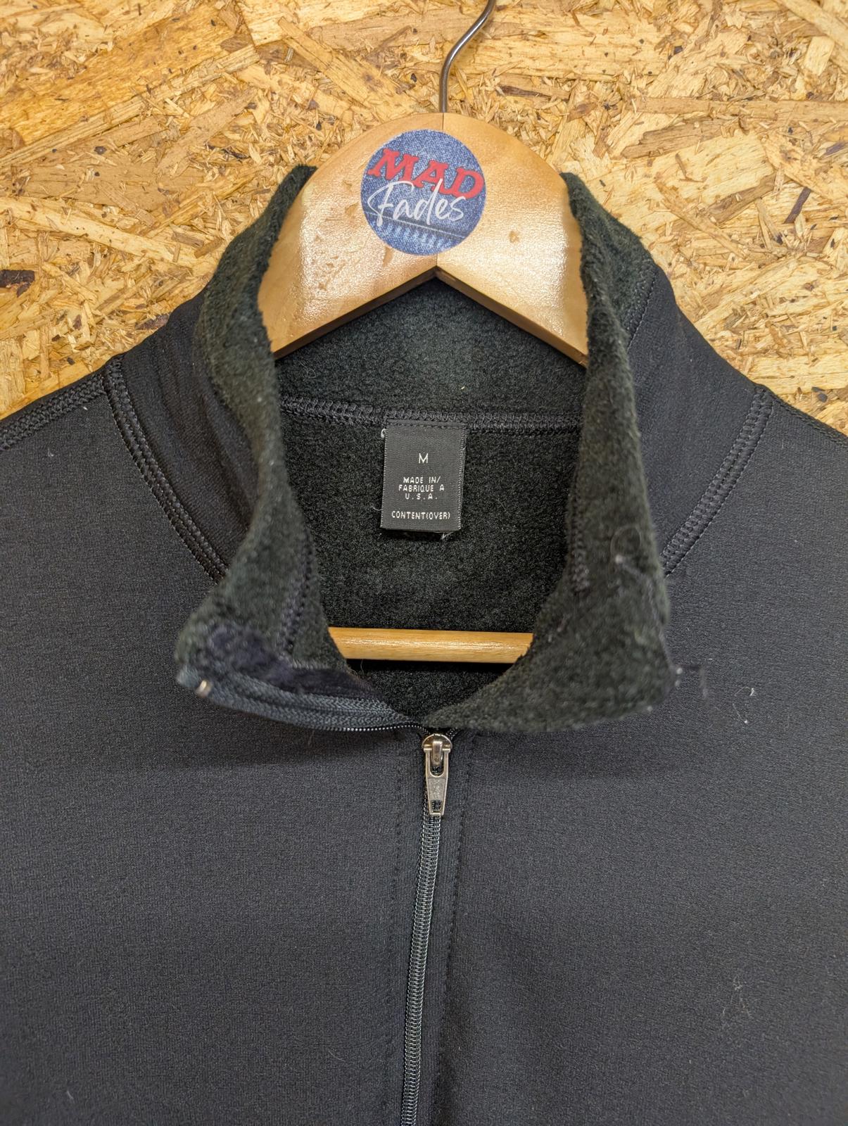 Vintage Patagonia Fleece Medium Men Black 1/4 Zip Neoprene Micro D USA Made 90s