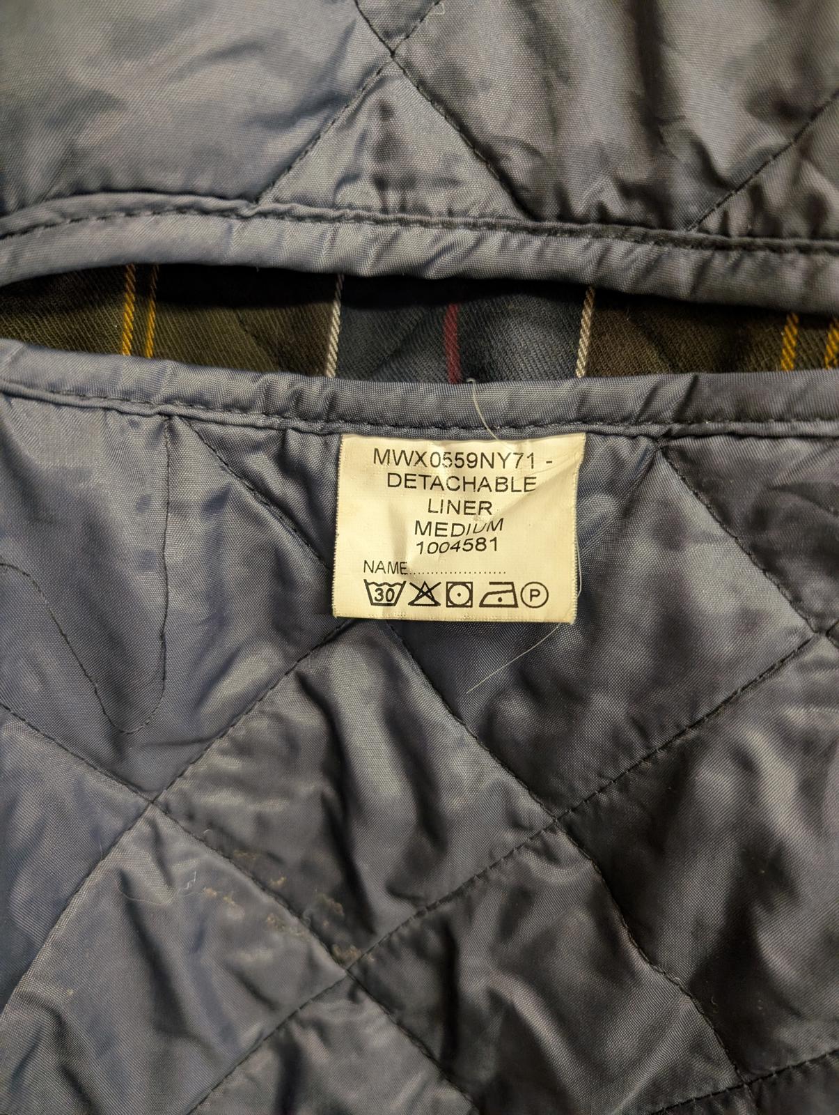 Barbour Detachable Liner Medium Men Navy Blue Classic Snap-In Liner Quilted